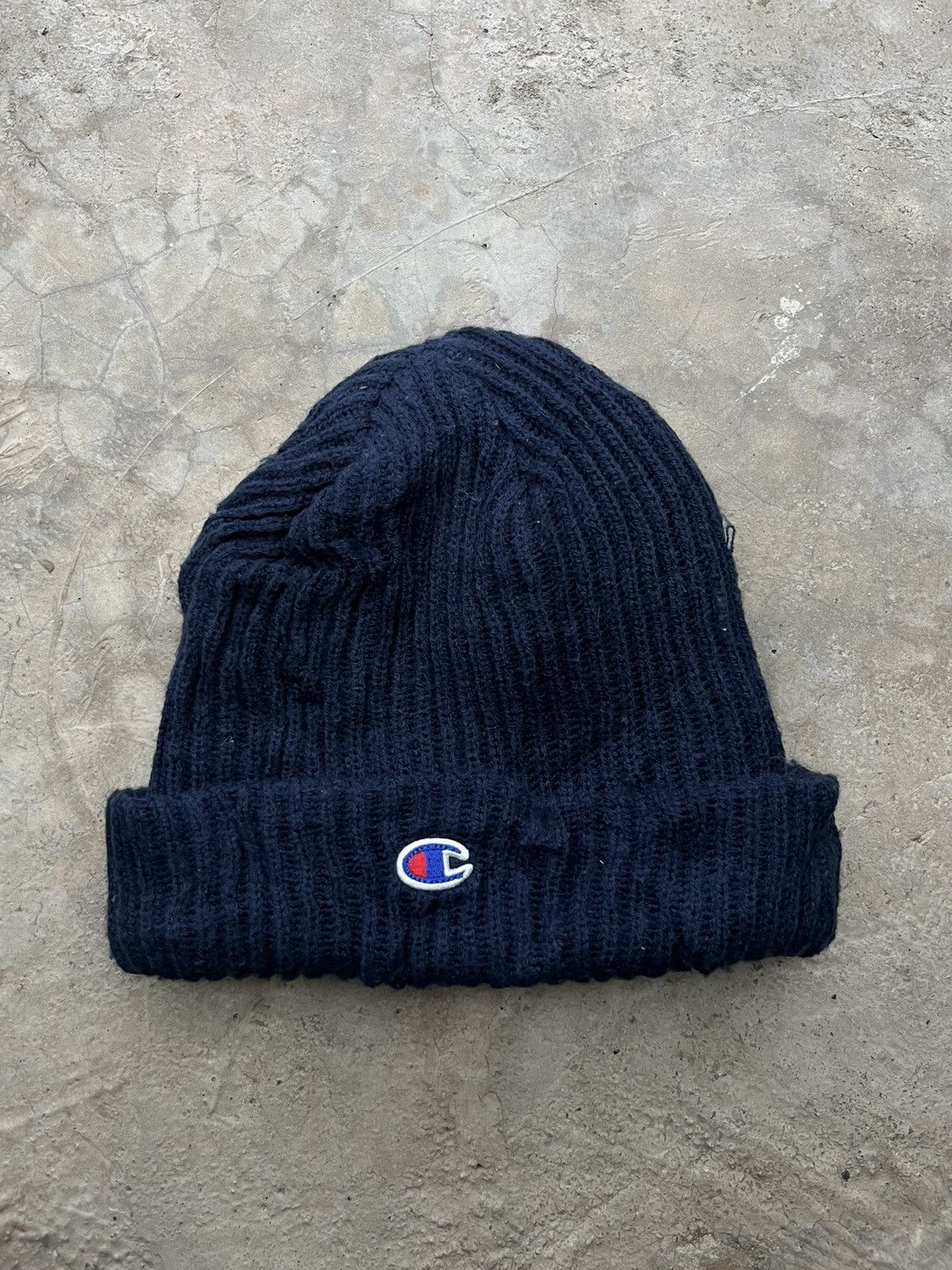 image of Champion Logo Beanie / Snowcap in Blue, Men's