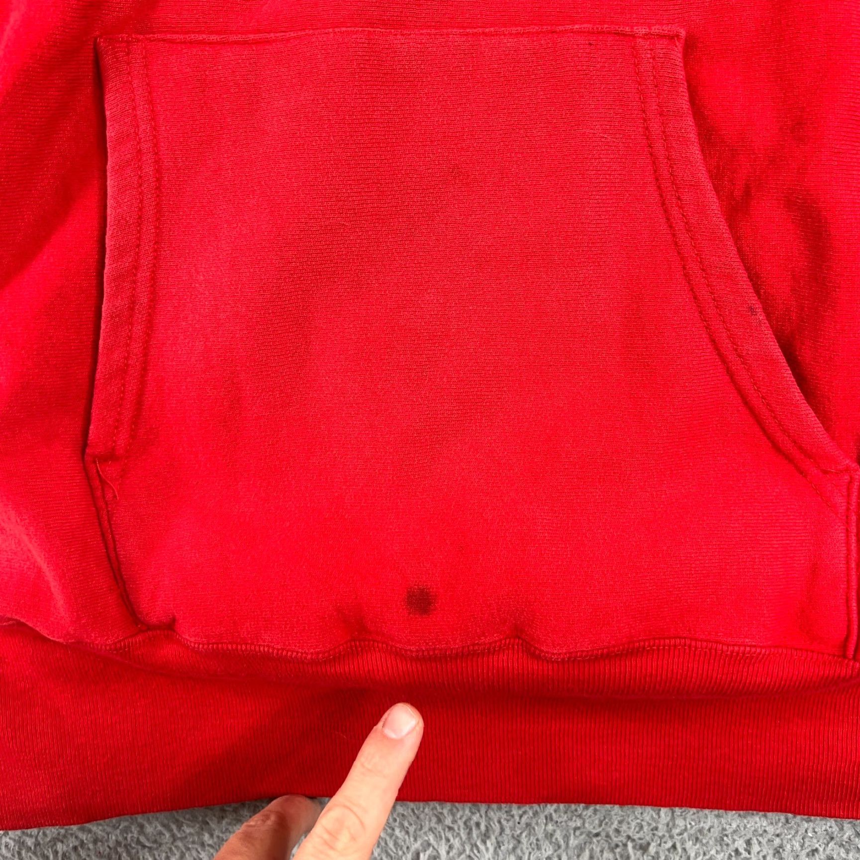 Champion VINTAGE Champion Reverse Weave Hoodie Mens L Red 80s Distressed Sweatshirt Size US L / EU 52-54 / 3 - 3 Thumbnail