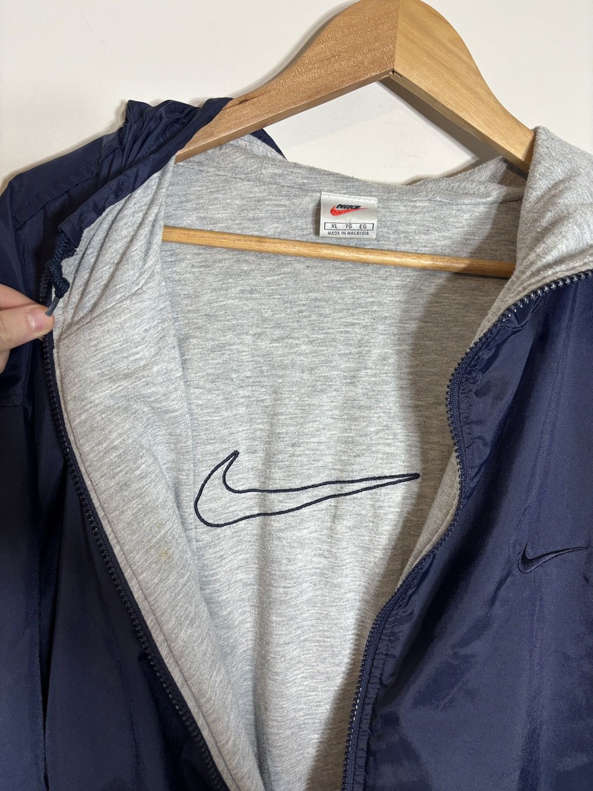 Nike Vintage 90s Nike Hooded Puffer Jacket XL Size US XL / EU 56 / 4 - 3 Thumbnail