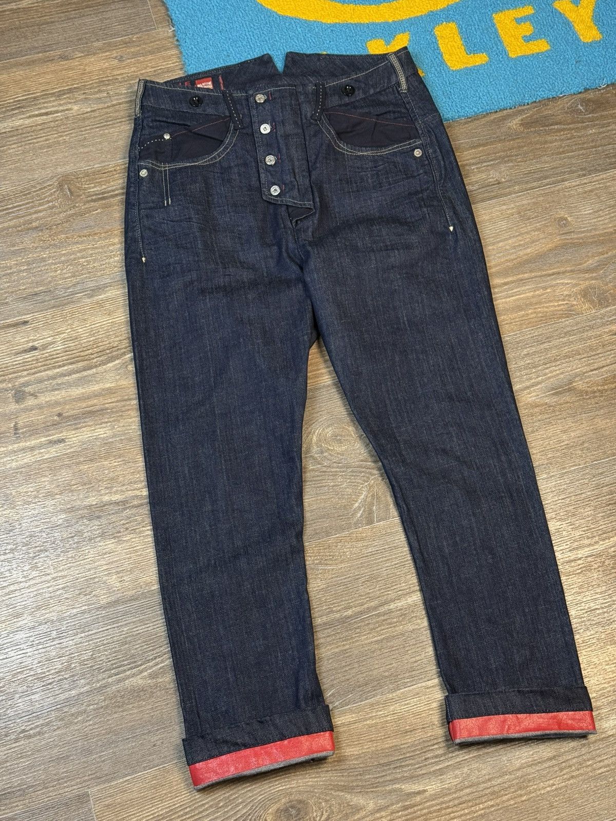 Marithe + Francois Girbaud × Vintage Marithe Francois Girbaud Blue Denim Indigo Pant Size US 28 / EU 44 - 4 Thumbnail