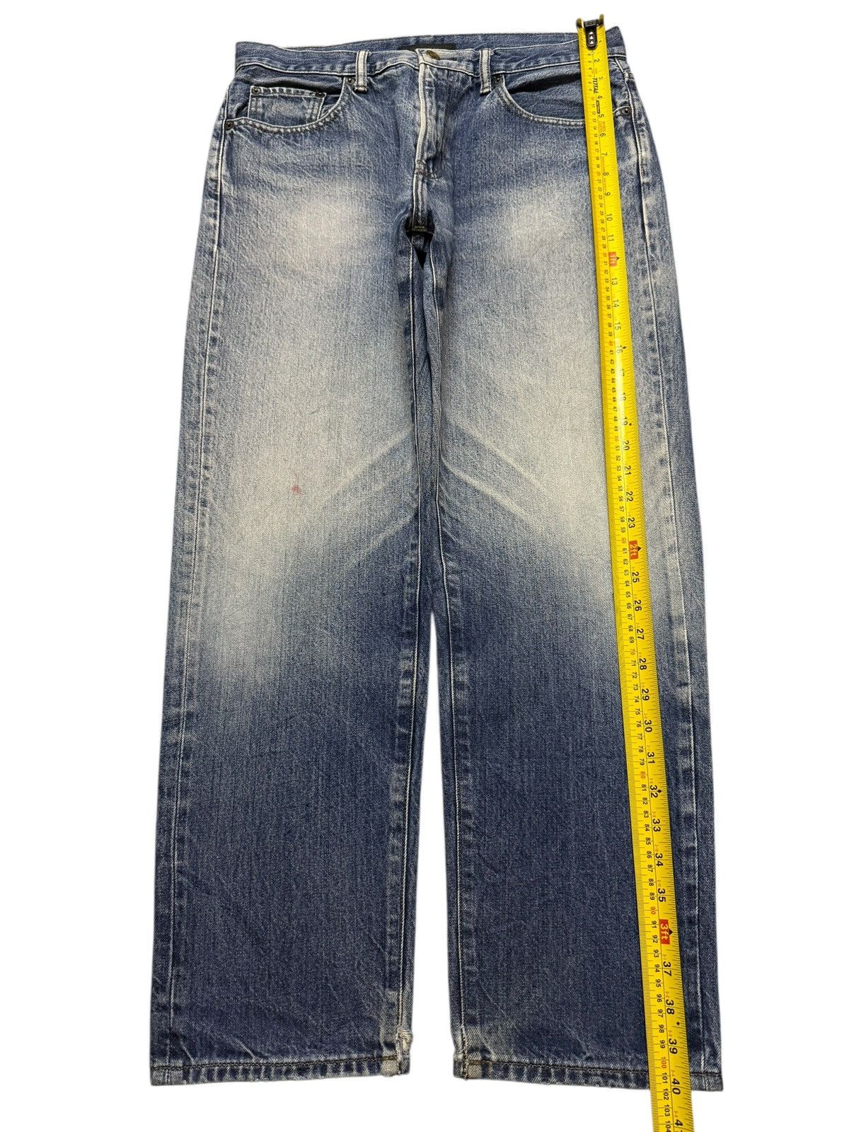 Uniqlo Vintage Y2K Japanese Uniqlo Blue Faded Wash Baggy Jeans Size US 33 - 9 Thumbnail