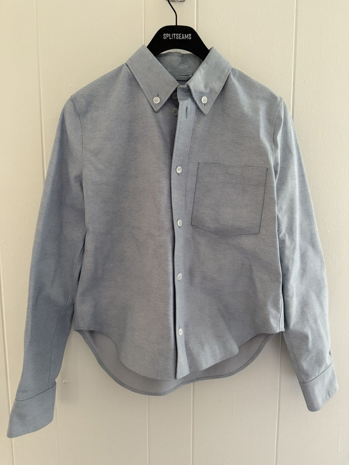 Bottega Veneta Bottega Veneta Trompe L’œil Leather Blue Shirt Size XS / US 0-2 / IT 36-38 - 1 Thumbnail