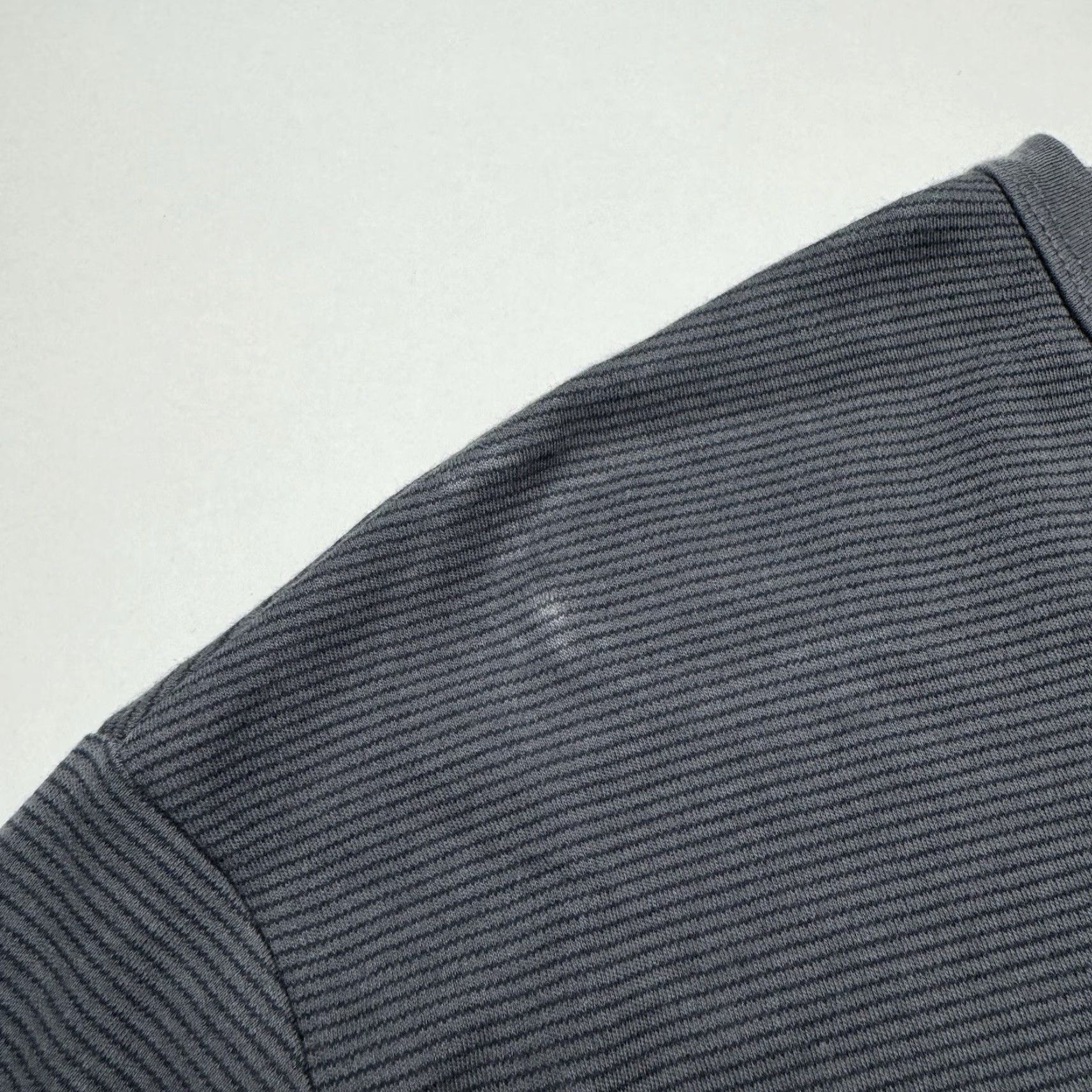 Banana Republic Banana Republic Shirt XL Grey Striped Luxe Touch Performance Super Soft Short Sleeve Men NWT Size US XL / EU 56 / 4 - 2 Thumbnail
