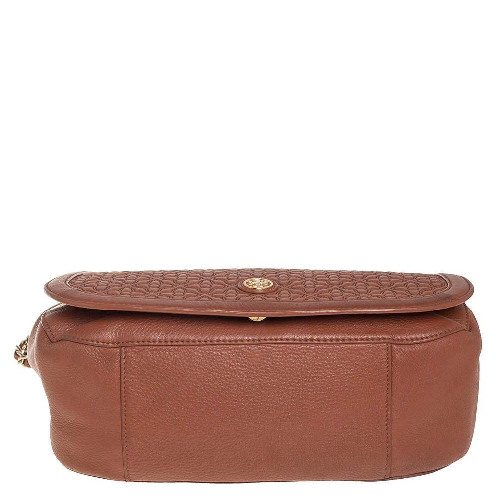 Tory Burch Value $650 Tory Burch Bryant Tan Leather Flap Shoulder Bag Size ONE SIZE - 4 Thumbnail