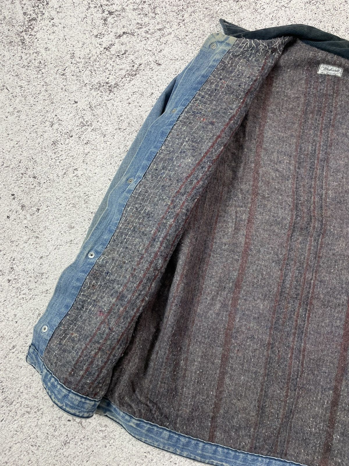 Vintage Vintage 60s Madewell Blanket Lined Denim Thrashed Chore Coat Size US L / EU 52-54 / 3 - 10 Thumbnail