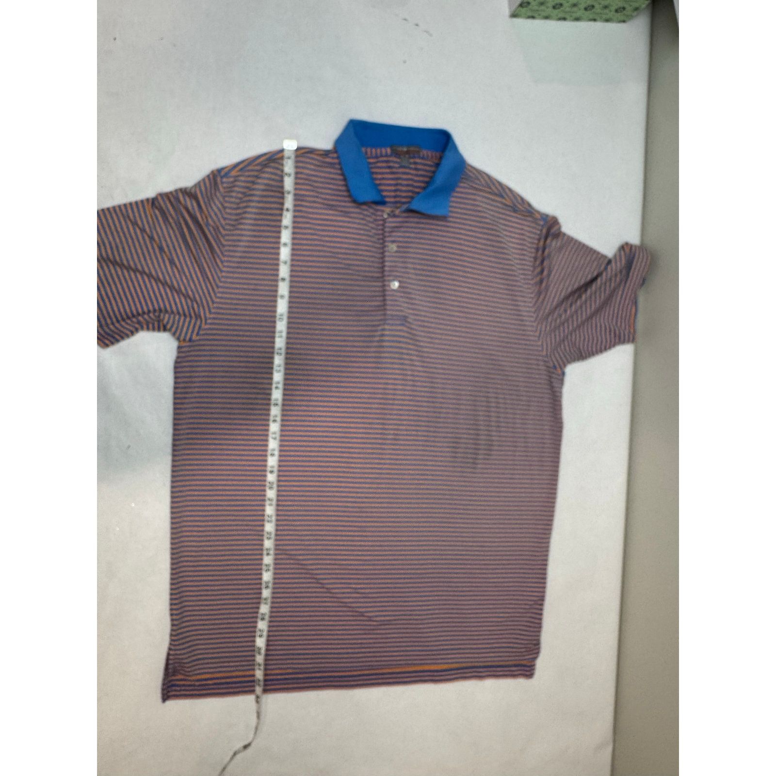 Peter Millar Peter Millar Summer Comfort Orange Blue Striped Polo Large Size US L / EU 52-54 / 3 - 3 Thumbnail