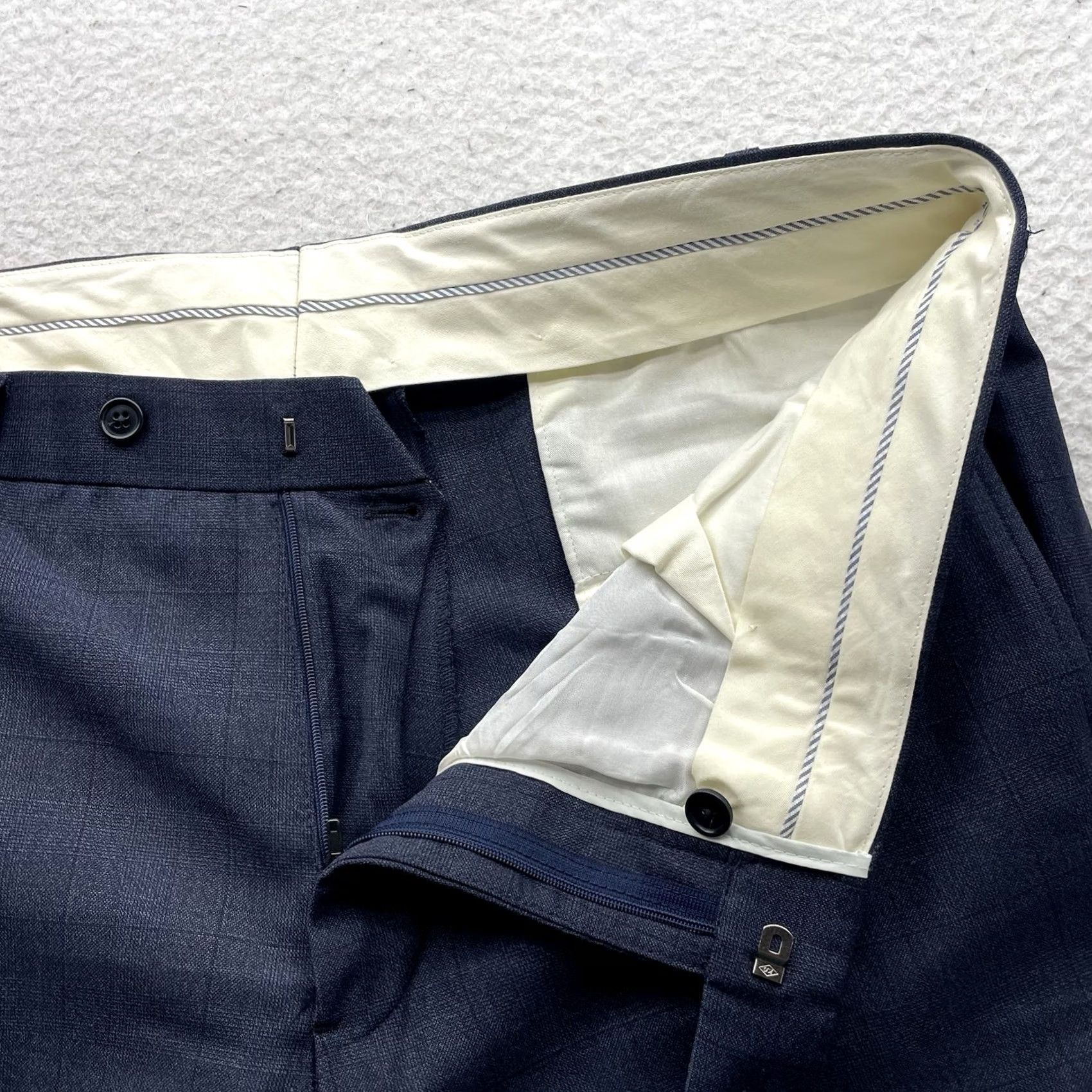 Brooks Brothers Brooks Brothers Regent Pants Mens 38x30 Navy Blue Glen Plaid Dress Pants Size US 38 / EU 54 - 6 Thumbnail