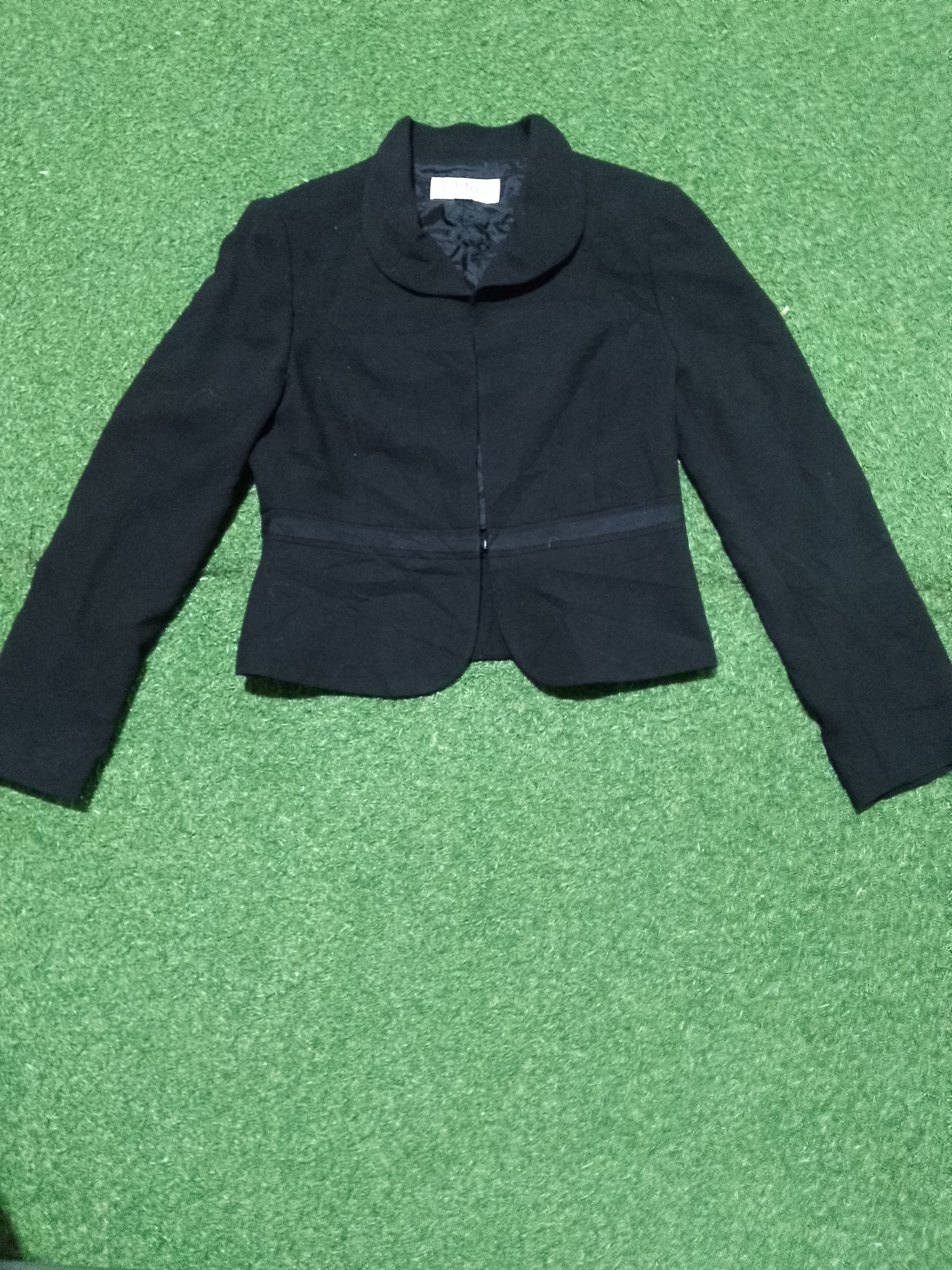 Chloe Chleo Black Formal Short Blazer Jacket Size S / US 4 / IT 40 - 1 Thumbnail