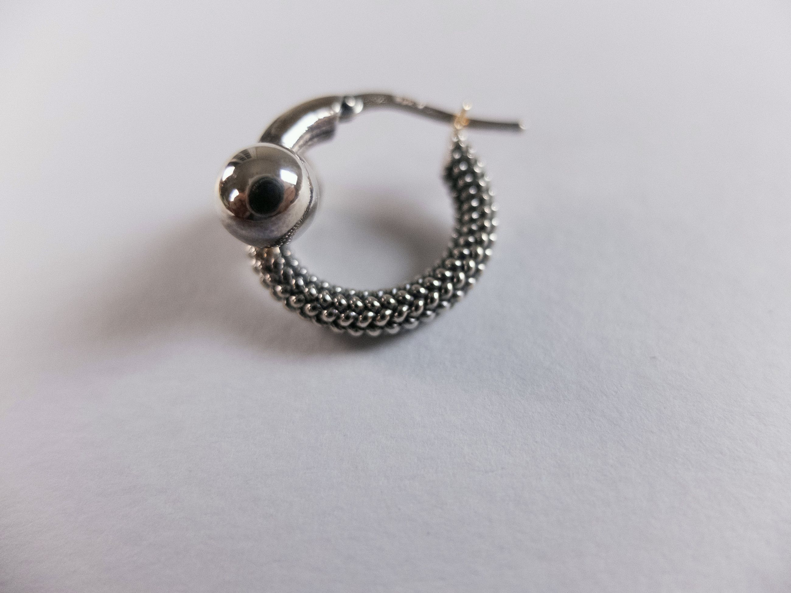 Bottega Veneta BOTTEGA VENETA Sterling silver intrecciato "penis" earrings Size ONE SIZE - 4 Thumbnail