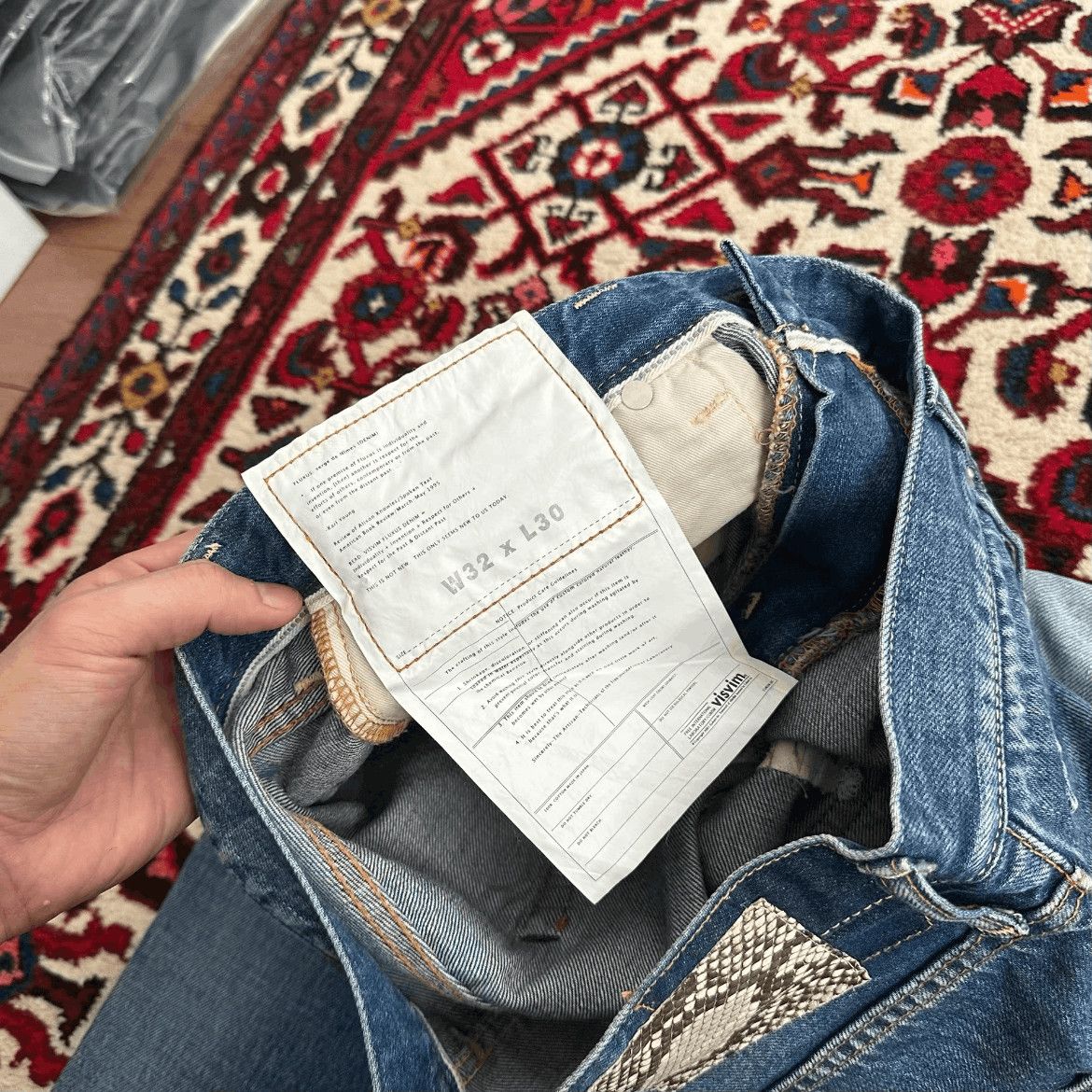 Visvim Visvim Visvim 10AW Snake Leather Patch Denim-2506 Size US 32 / EU 48 - 7 Thumbnail