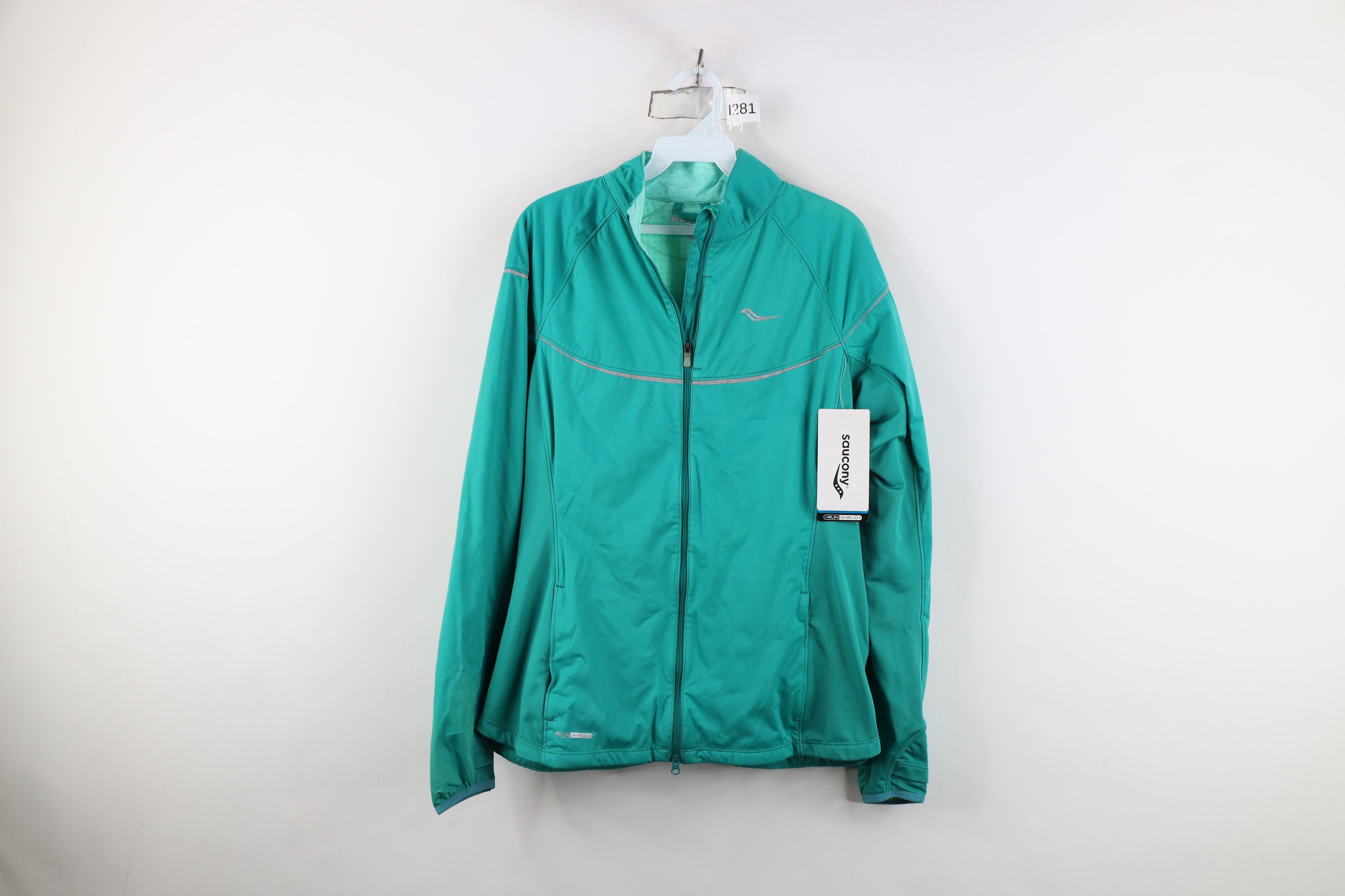 Saucony New Saucony Spell Run Shield Full Zip Running Nomad Jacket Size L / US 10 / IT 46 - 1 Thumbnail