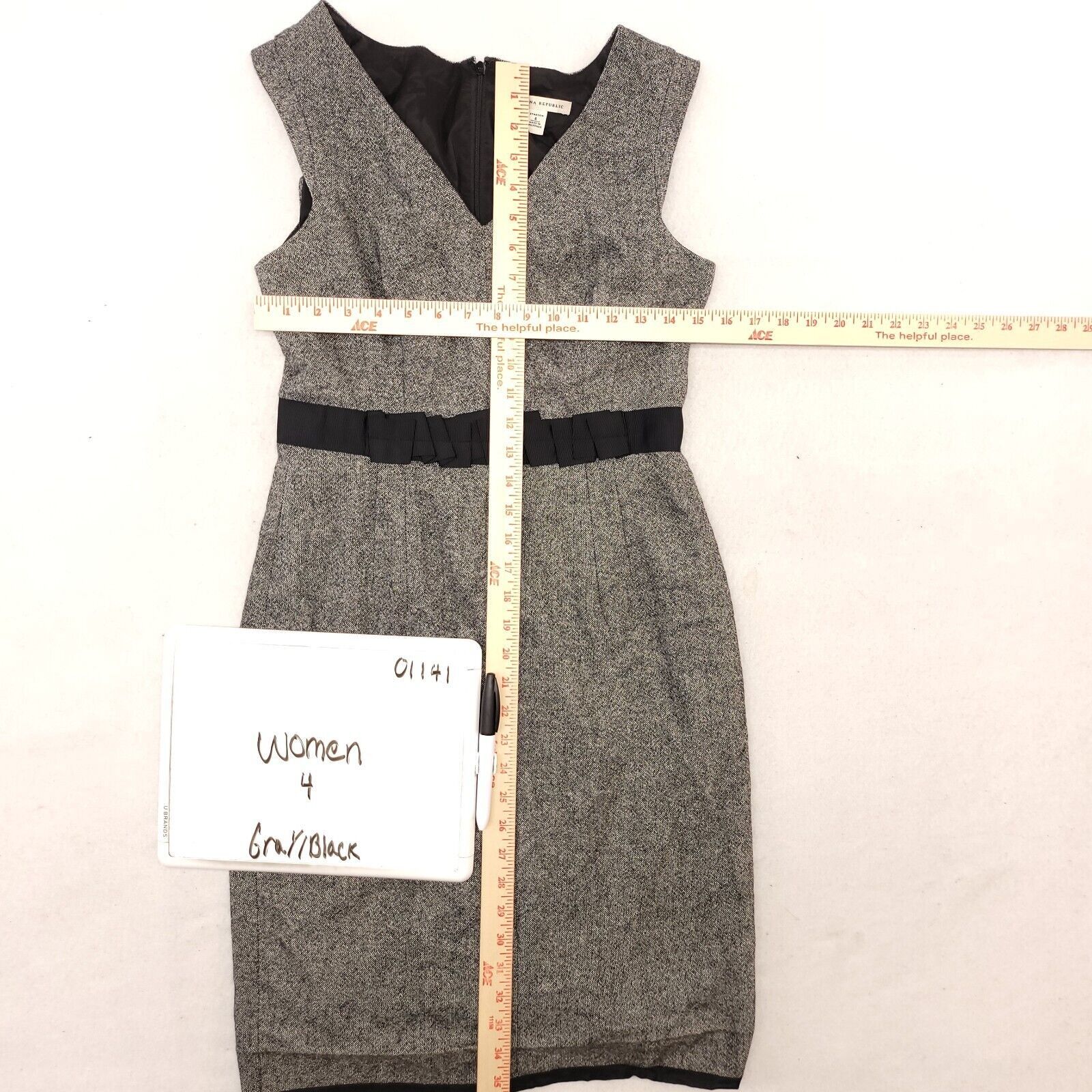 Banana Republic Banana Republic Casual Zip Up Dress Womens Size 4 Gray Black Size S / US 4 / IT 40 - 6 Thumbnail