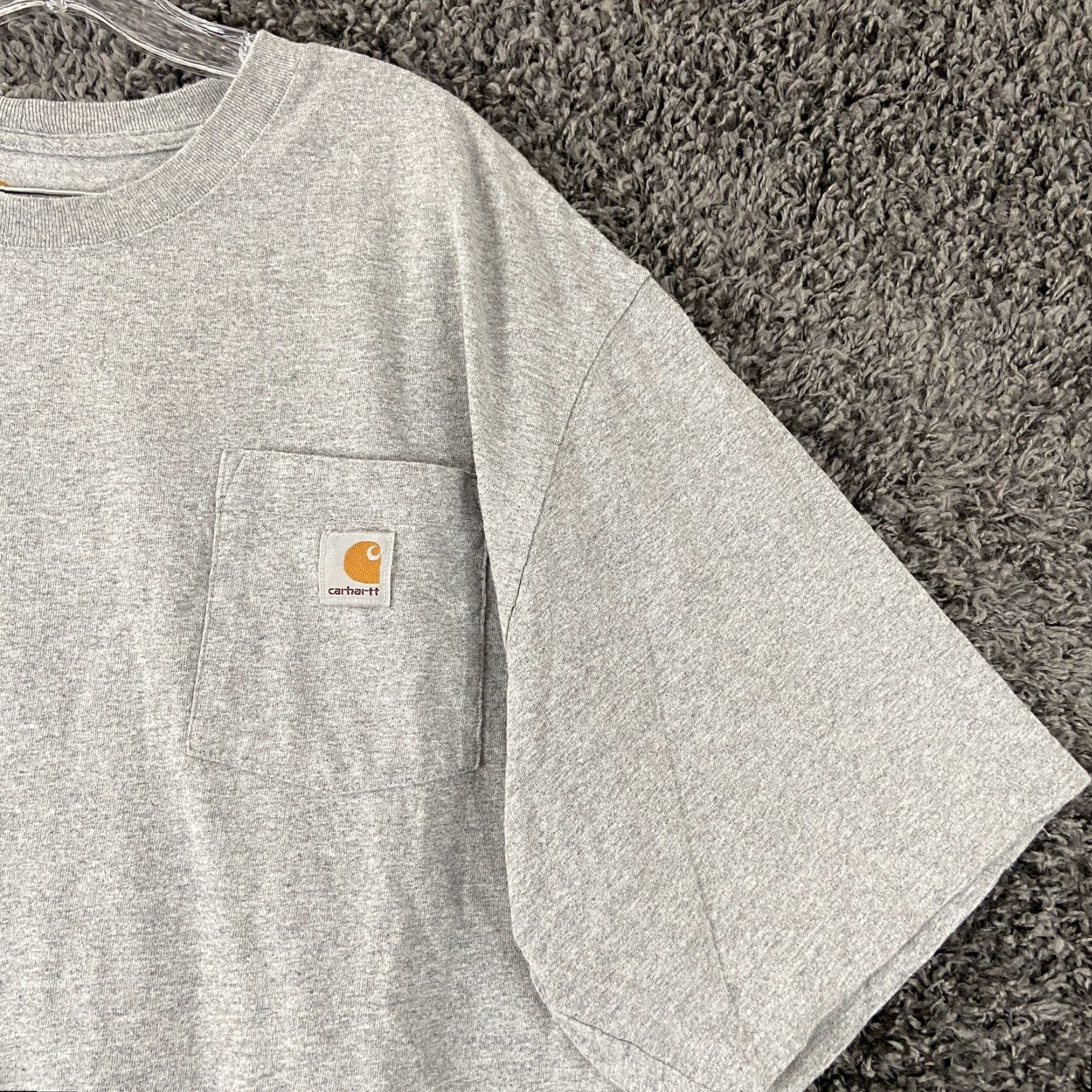 Carhartt VINTAGE Carhartt Shirt 2XL Tall Gray Short Sleeve Crew Neck Mens T-Shirt 2XLT Crew Neck Gray Mens Size US XXL / EU 58 / 5 - 3 Thumbnail