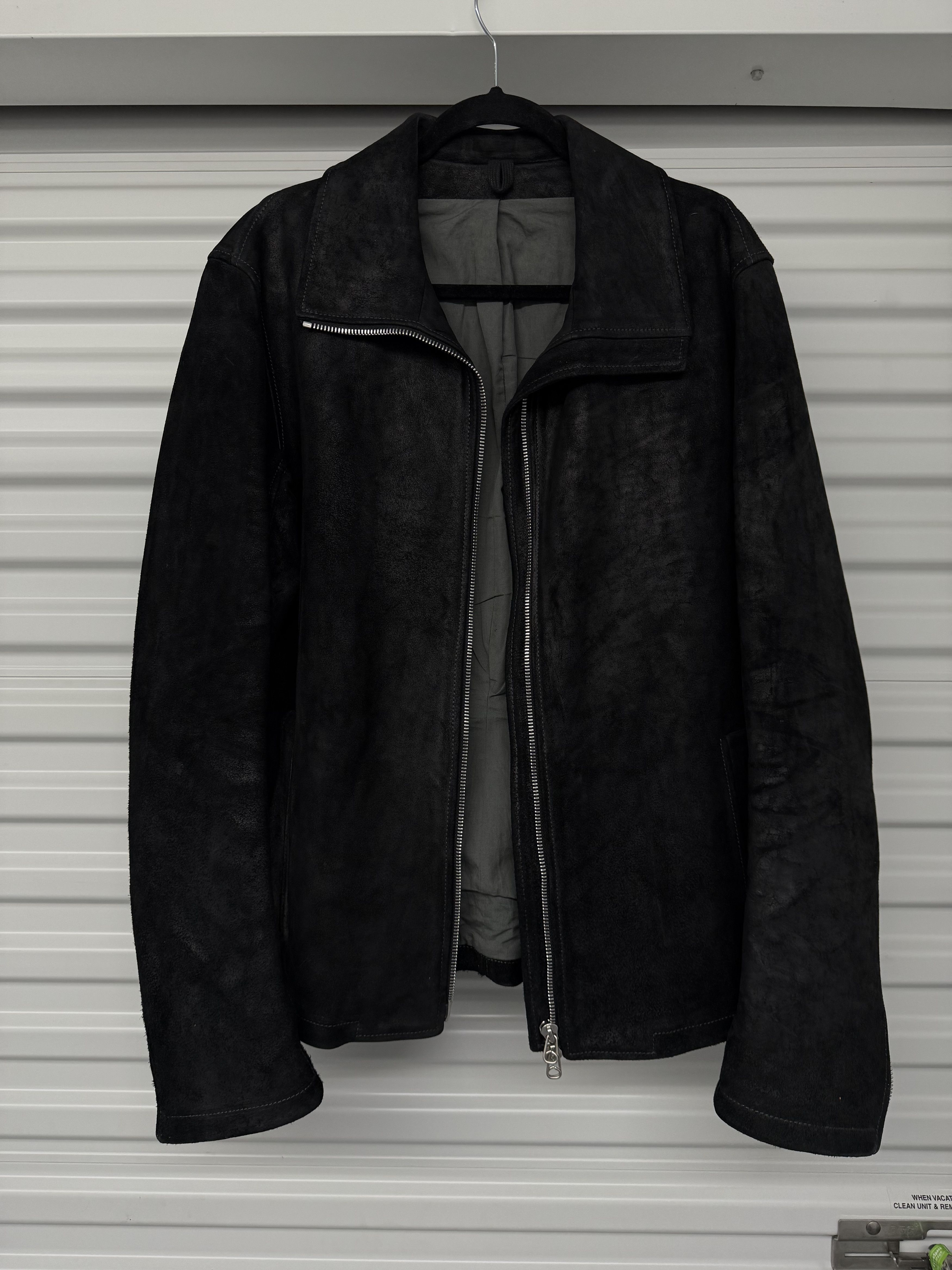 Deepti Cordovan Horse Leather Jacket Membrane Black Size 52 m-l Size US M / EU 48-50 / 2 - 1 Thumbnail