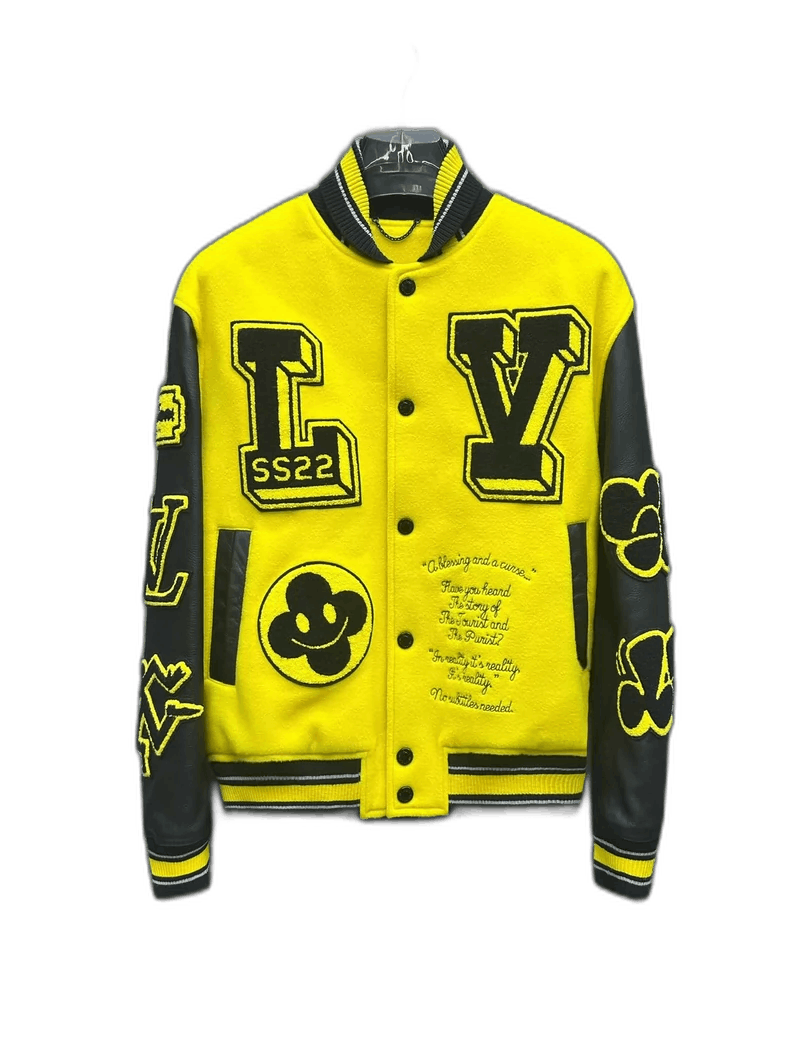 Louis Vuitton Louis Vuitton SS22 Yellow Letterman Jacket Size US L / EU 52-54 / 3 - 1 Thumbnail