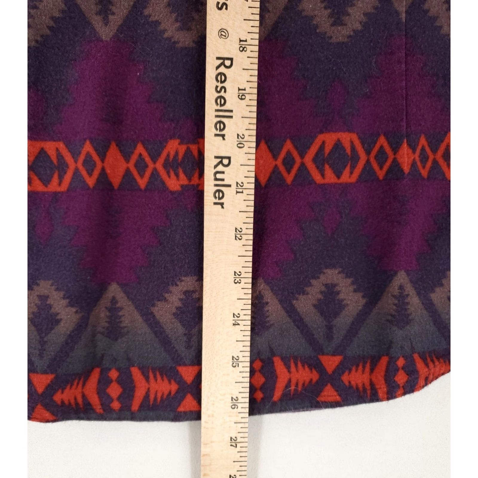 Wrangler VINTAGE Wrangler Pearl Snap Button Up Flannel Shirt Aztec Southwest Purple Womens XL Size XL / US 12-14 / IT 48-50 - 4 Thumbnail