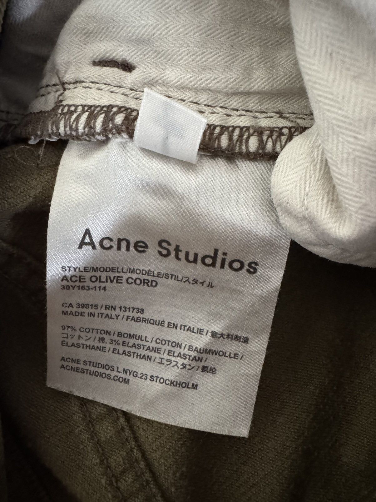 Acne Studios Acne Studios Green Olive Corduroy Pants Fine Soft Faded Slim Size US 30 / EU 46 - 15 Thumbnail