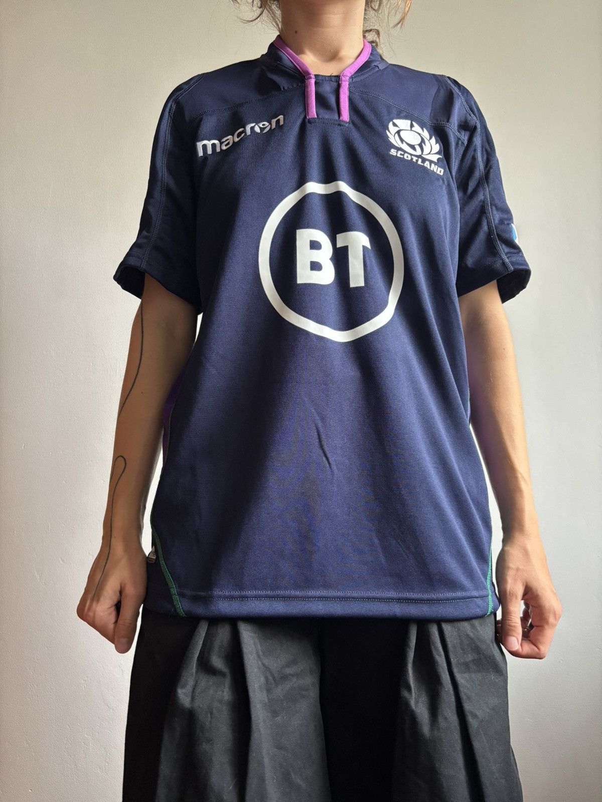 Macron Vintage Macron Scotland National Team jersey Rugby Shirt Size US S / EU 44-46 / 1 - 3 Thumbnail