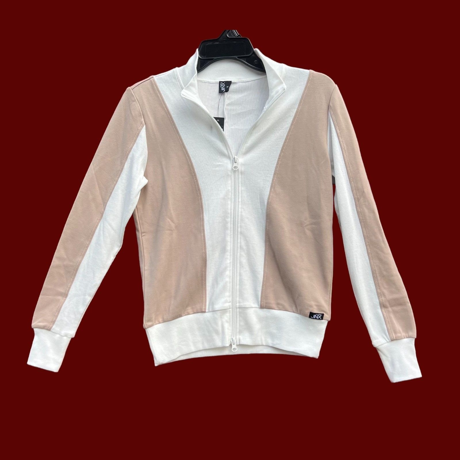 Other Double Jinx - Women's Color Block Turtleneck Sweatshirt - Be Size XS / US 0-2 / IT 36-38 - 2 Thumbnail