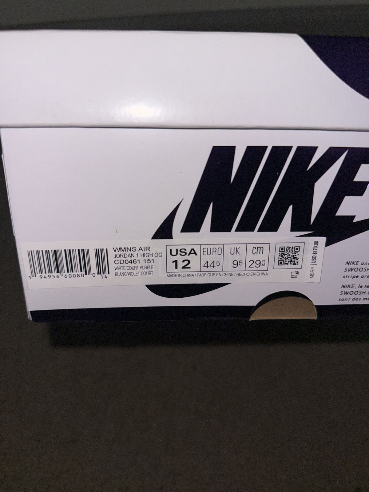 Jordan Brand × Nike Jordan 1 High Court Purple Size US 10.5 / EU 43-44 - 8 Thumbnail