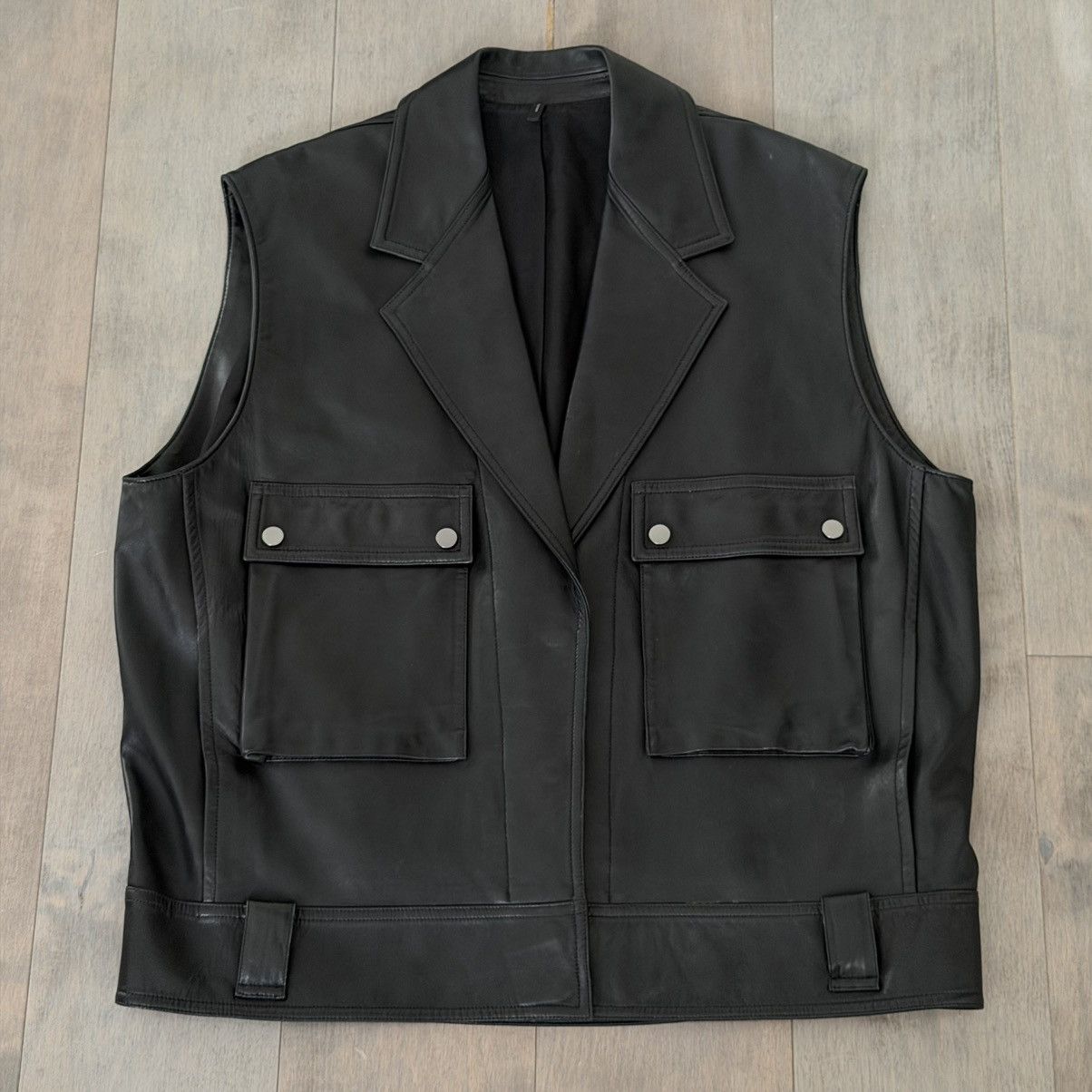 Helmut Lang Helmut Lang Black Leather Vest Size M / US 6-8 / IT 42-44 - 1 Thumbnail