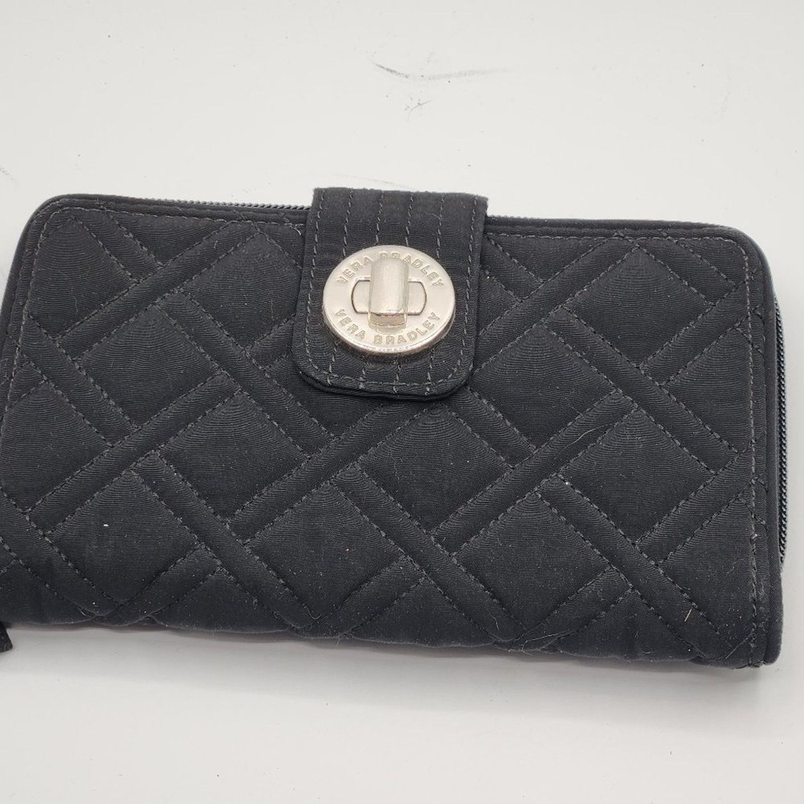 Vera Bradley RFID Turnlock Wallet - Quilted Black - Vera Bradley Size ONE SIZE - 1 Thumbnail