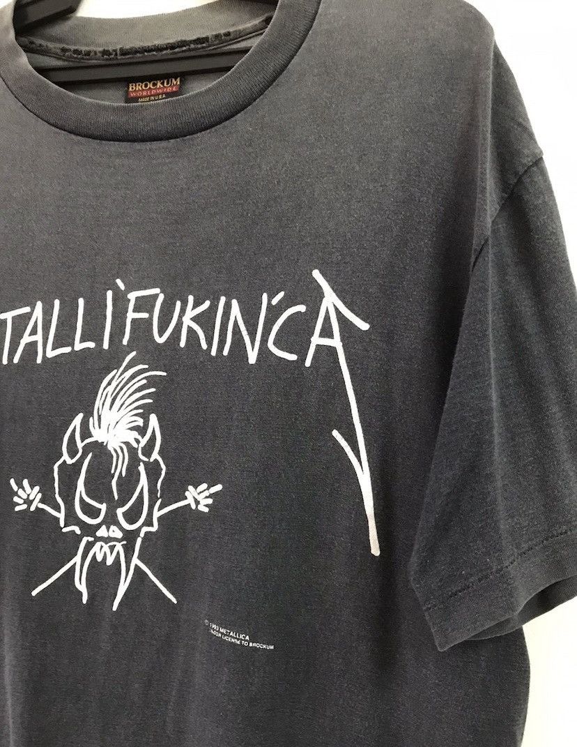 Brockum Rare 1993 Metallica Metallifukinca Tour T-Shirt Size Large Size US L / EU 52-54 / 3 - 4 Thumbnail