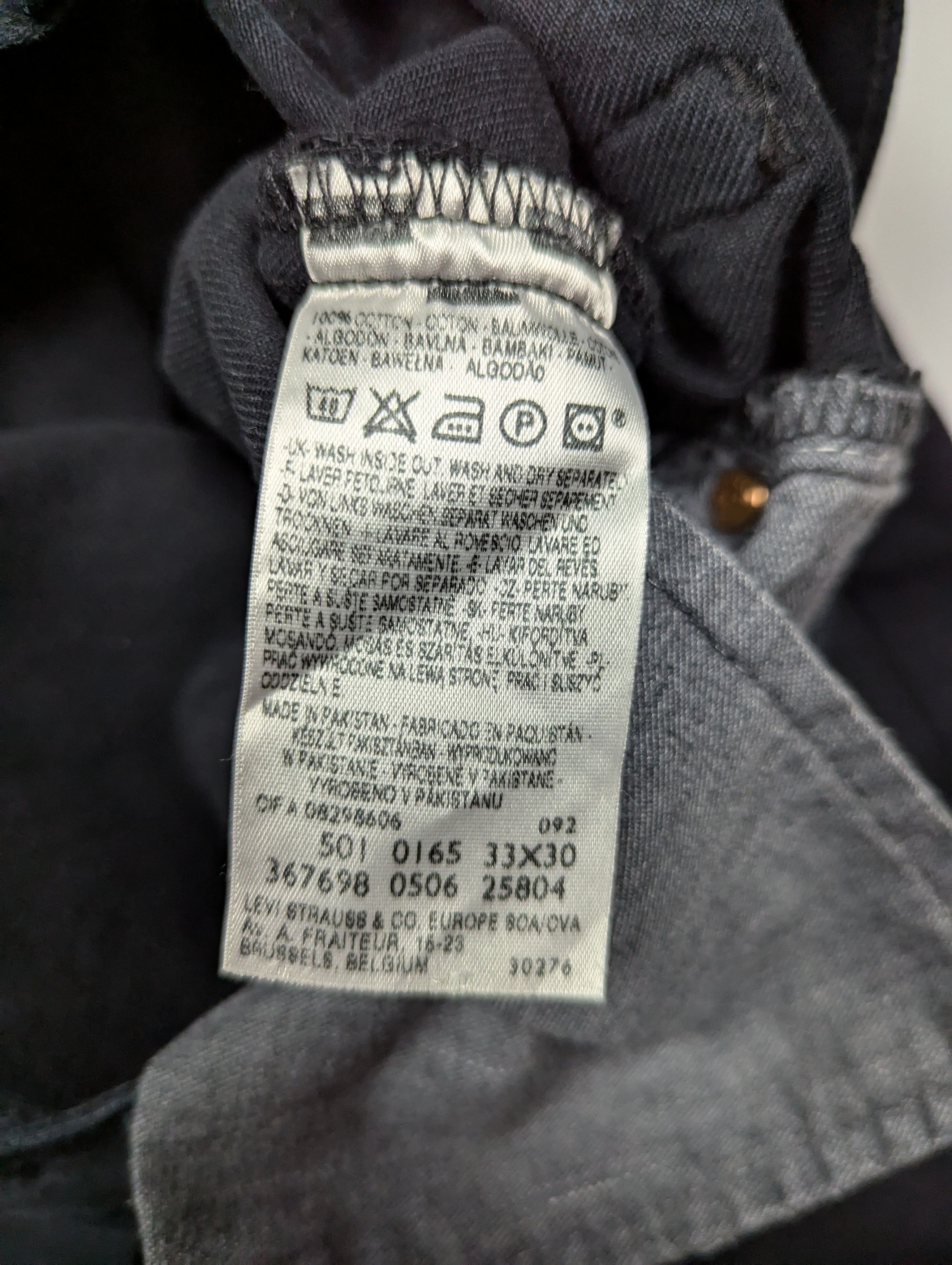 Levi's Levi's 501 Vintage Men's Black Straight Loose Fit Jeans Size US 33 - 7 Thumbnail