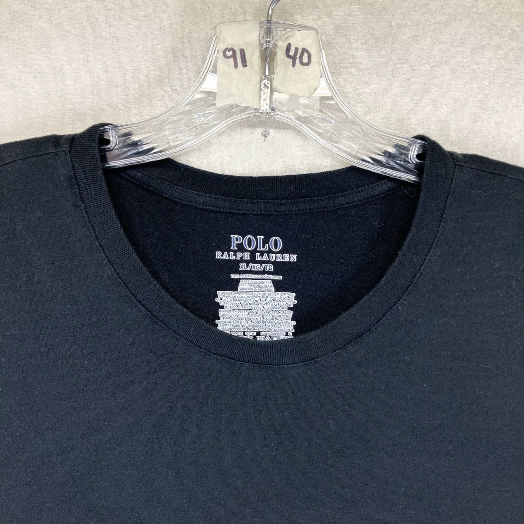 Polo Ralph Lauren VINTAGE Polo Ralph Lauren Mens T-Shirt Black XL Crew Neck Short Sleeve Red Pony Logo Shirt Mens XL Black Cotton Short Sleeve Polo Ralph Lauren Size US XL / EU 56 / 4 - 5 Thumbnail