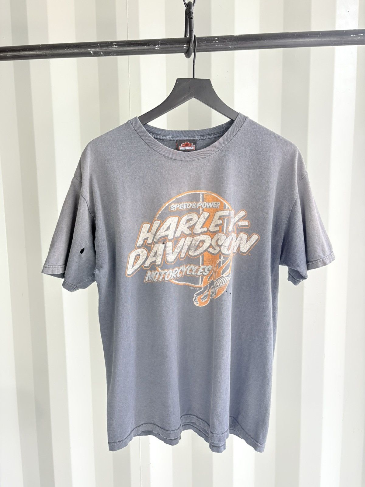 Harley Davidson Thrashed Harley Davidson Sun Faded Shirt Band Erd grunge WCC Size US XL / EU 56 / 4 - 1 Thumbnail