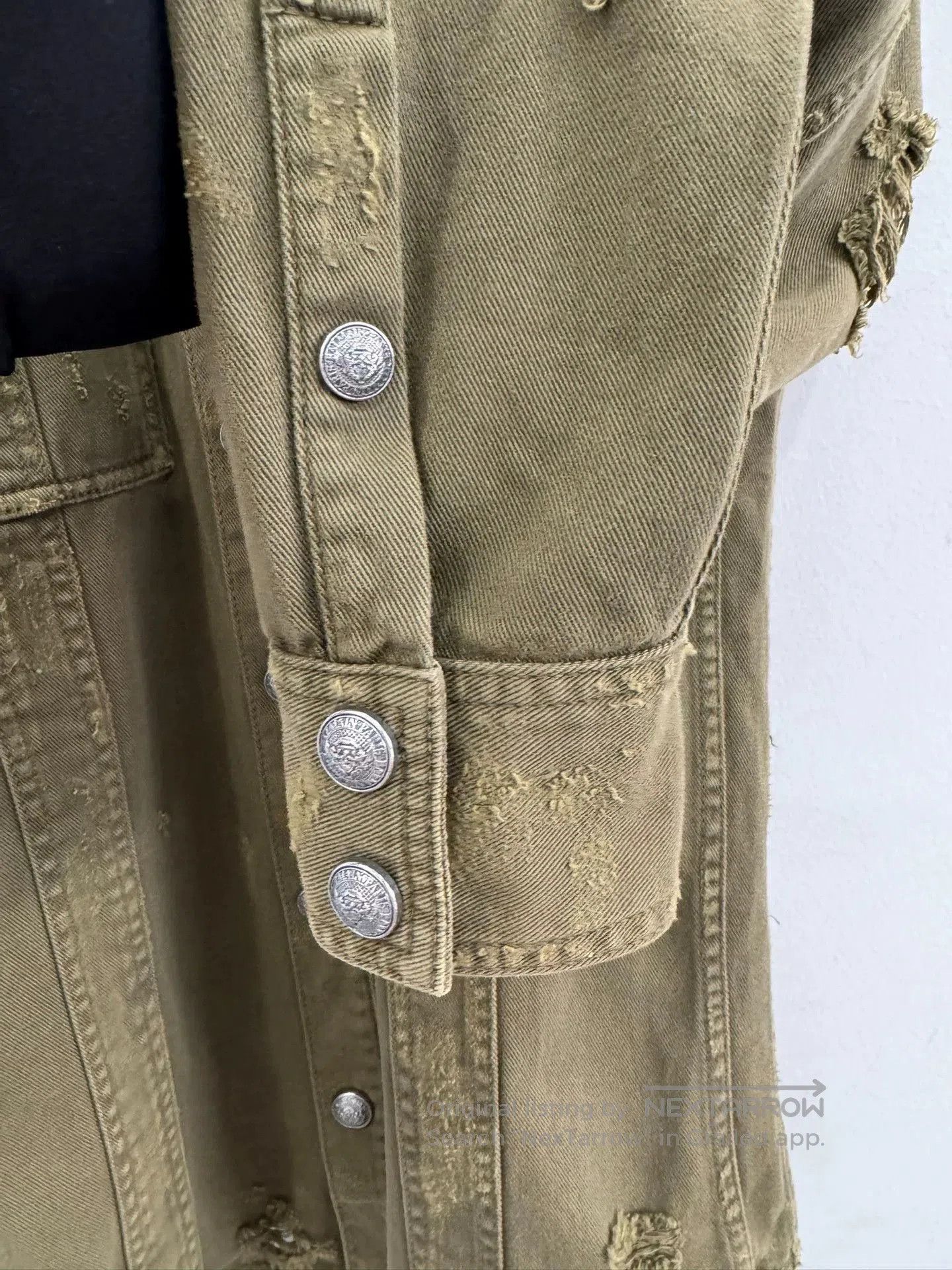 Balmain Balmain Distressed Military Green Jacket. Size US XS / EU 42 / 0 - 5 Thumbnail