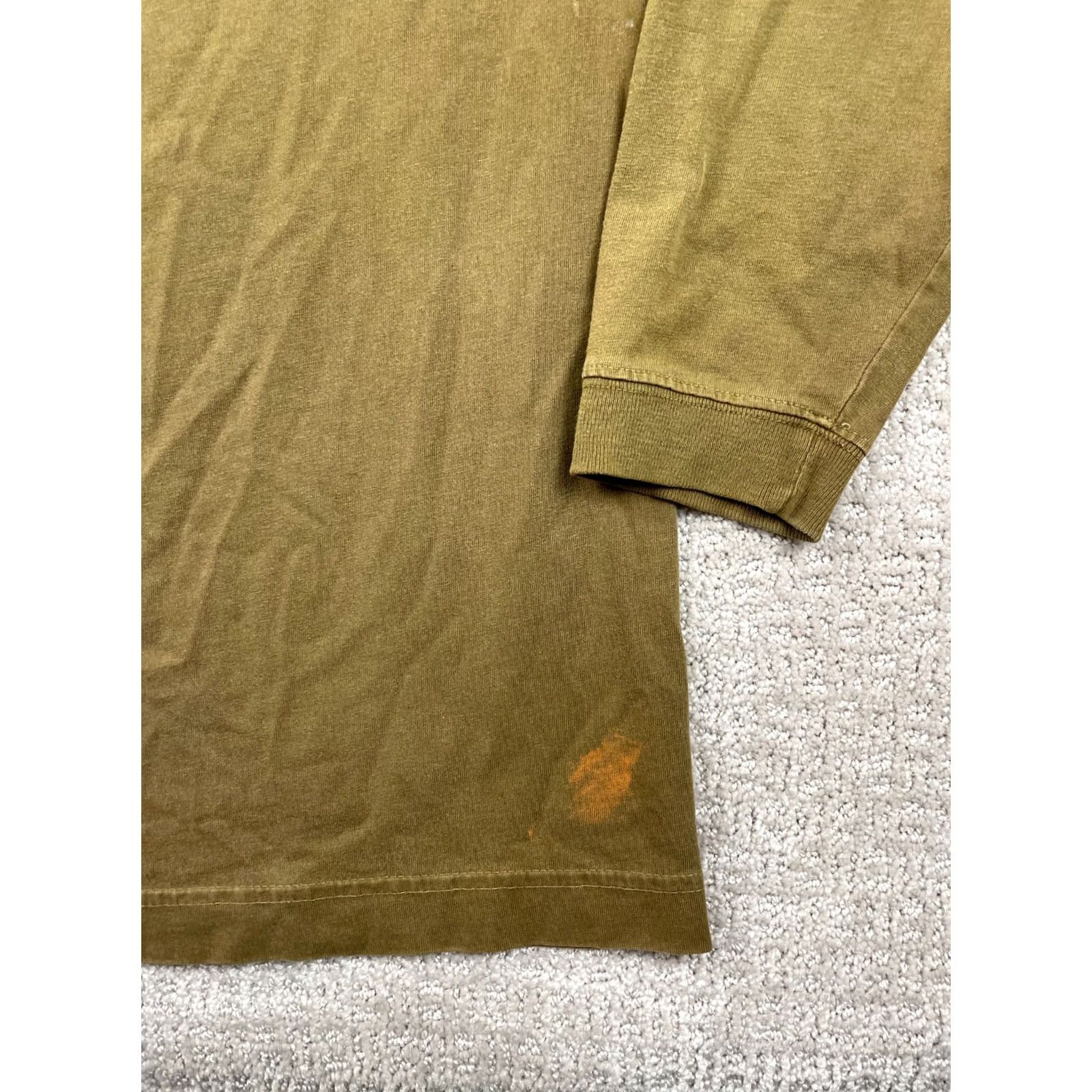 Vintage VINTAGE Woolrich Shirt Mens Large Olive Green Henley Long Sleeve Pullover 90s Button-Up Pocketed Cotton Regular 90s Theme Women? Mens Size US L / EU 52-54 / 3 - 7 Thumbnail