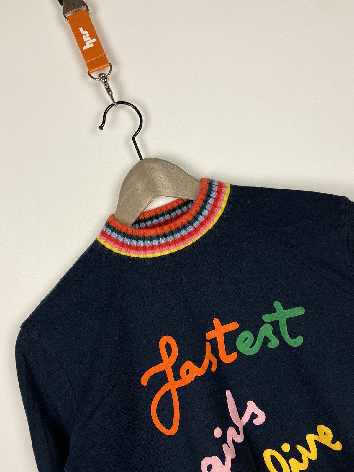 Designer × Mira Mikati Mira Mikati Graphic Print Mock Neck Sweatshirt Blue Womens Size XS / US 0-2 / IT 36-38 - 4 Thumbnail