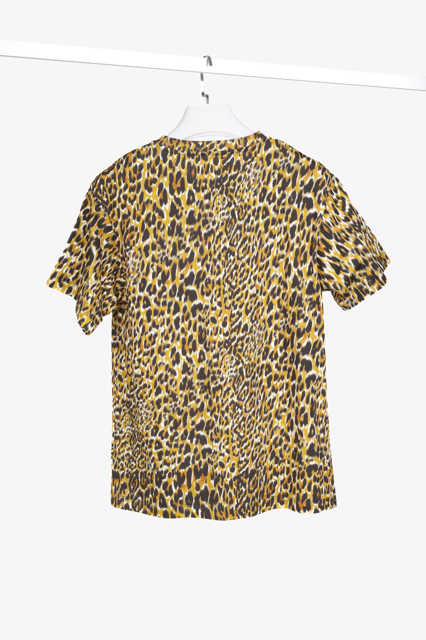Paco Rabanne Paco Rabanne AW/22 Leopard-Print Cotton "Meooow" T-Shirt Size L / US 10 / IT 46 - 2 Thumbnail