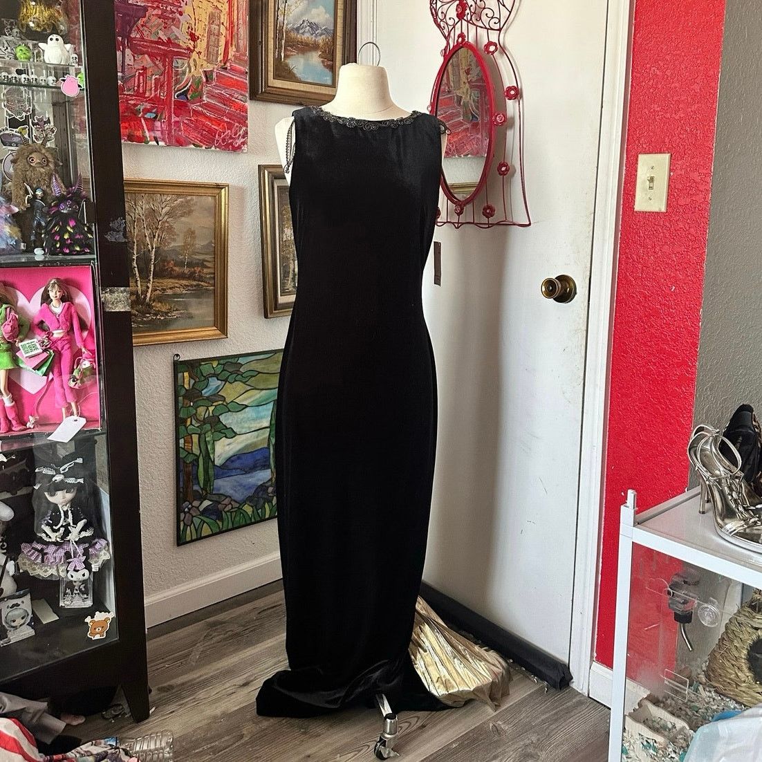 Other cachet black velvet gold formal backless dress Size M / US 6-8 / IT 42-44 - 1 Thumbnail