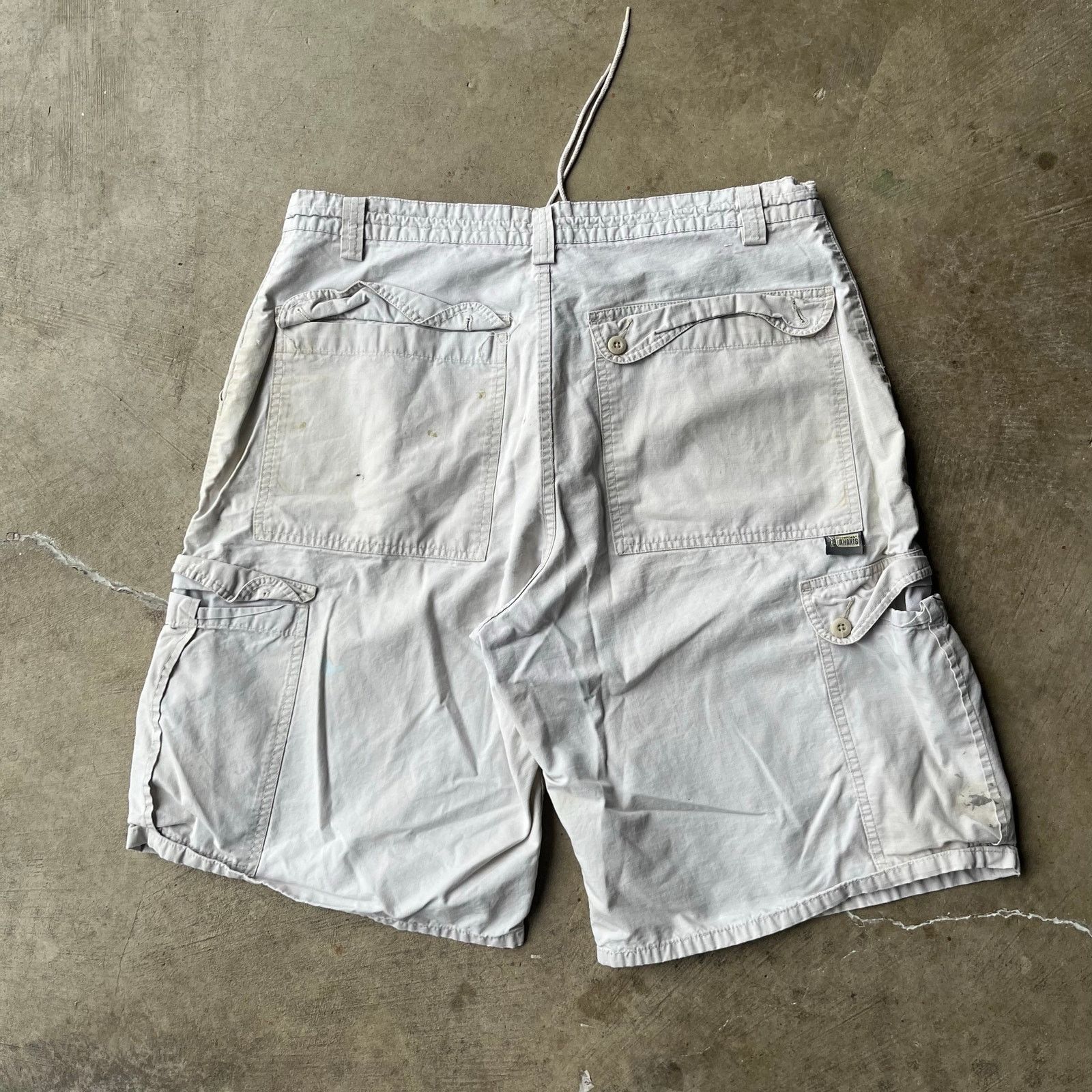 Vintage VTG SILVERTAB CARGO SHORTS TAN BAGGY Y2K 00 LARGE DISTRESSED Size US 36 / EU 52 - 2 Thumbnail