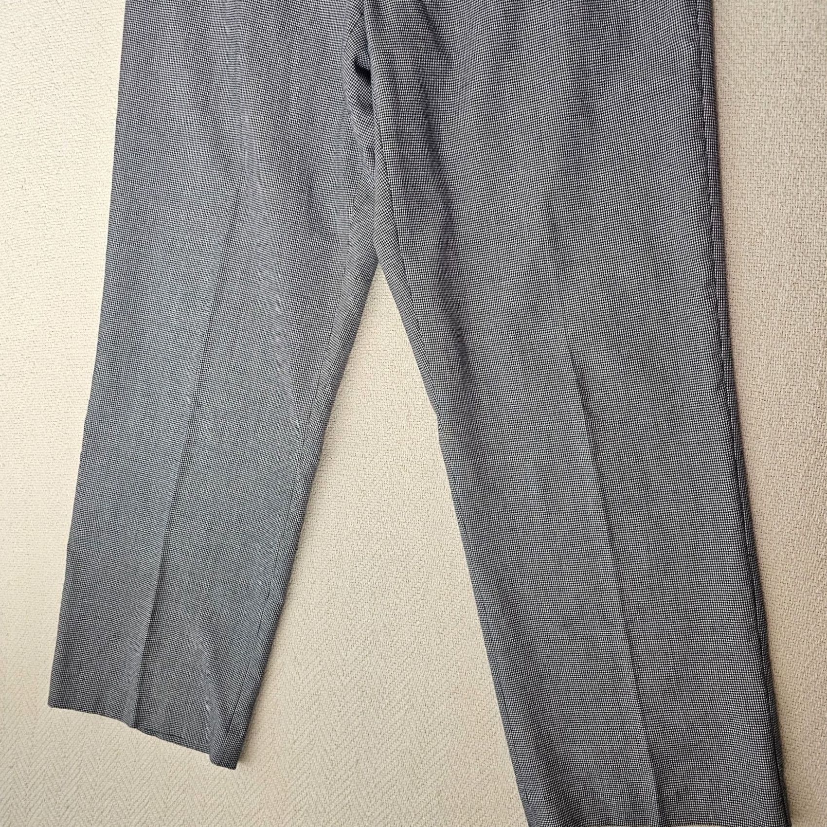 Vintage Alfred Dunner Pants Check Pattern Elastic Waist Pull On 12 Regular Black White 29in Inseam Straight Ankle Womens Size 30" / US 8 / IT 44 - 2 Thumbnail