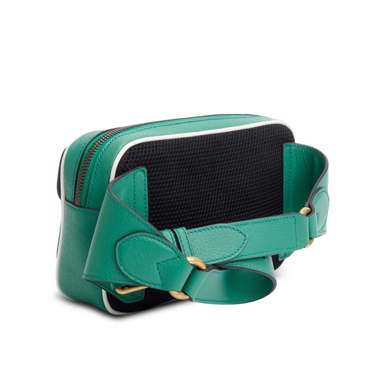 Gucci GUCCI x Adidas Green Calfskin Leather Trefoil Logo Belt Bag Size ONE SIZE - 4 Thumbnail