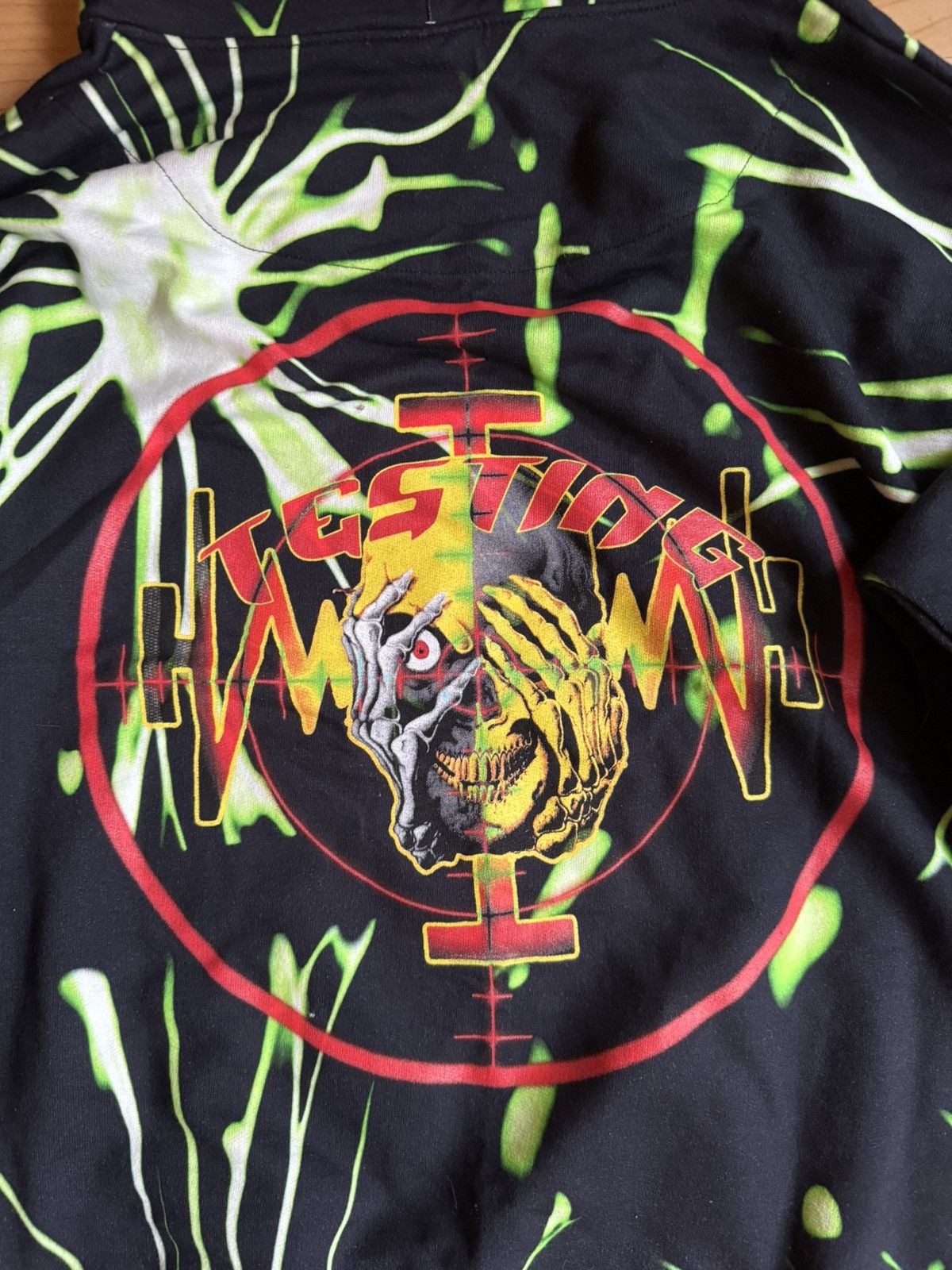 AWGE AWGE x A$AP Rocky RARE Testing Black and Lime Tie Dye Hoodie Size US M / EU 48-50 / 2 - 6 Thumbnail