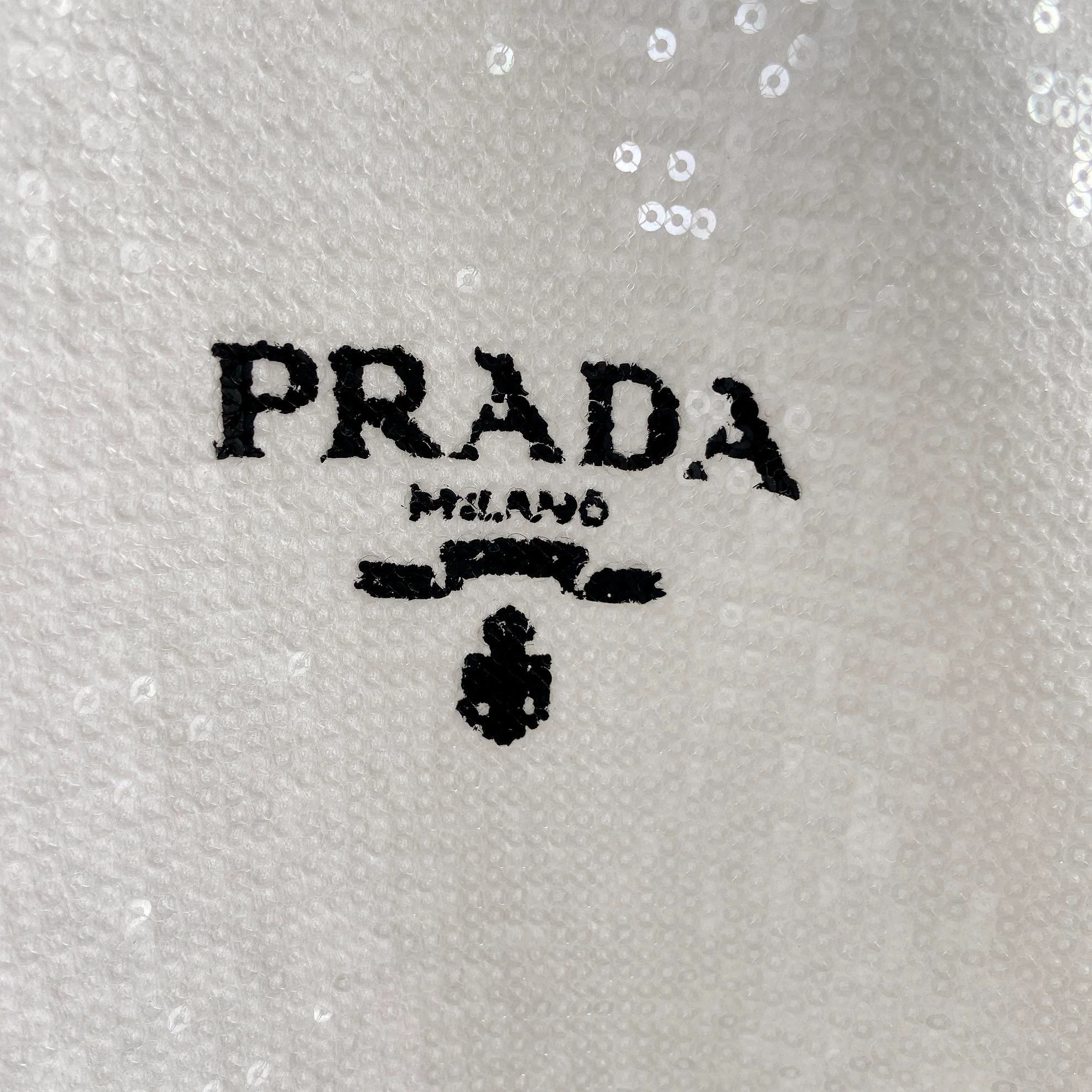 Prada Prada white sequined T-shirt XS Size XS / US 0-2 / IT 36-38 - 5 Thumbnail