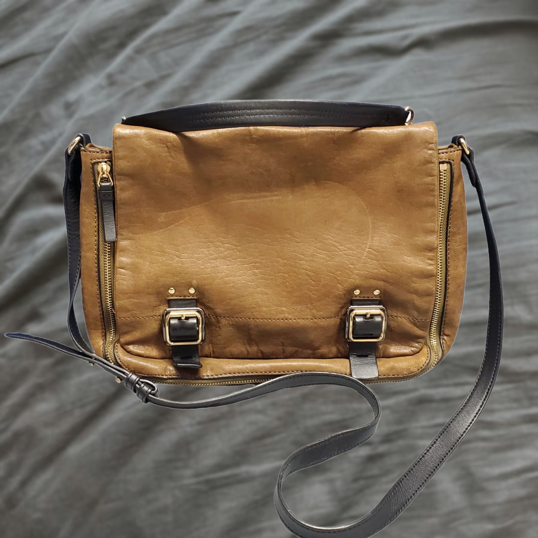 Vince Vince Camuto Convertible Bag Brown Adjustable Crossbody Buckle Accent Crossbody Bag Mens Womens? Size ONE SIZE - 1 Thumbnail