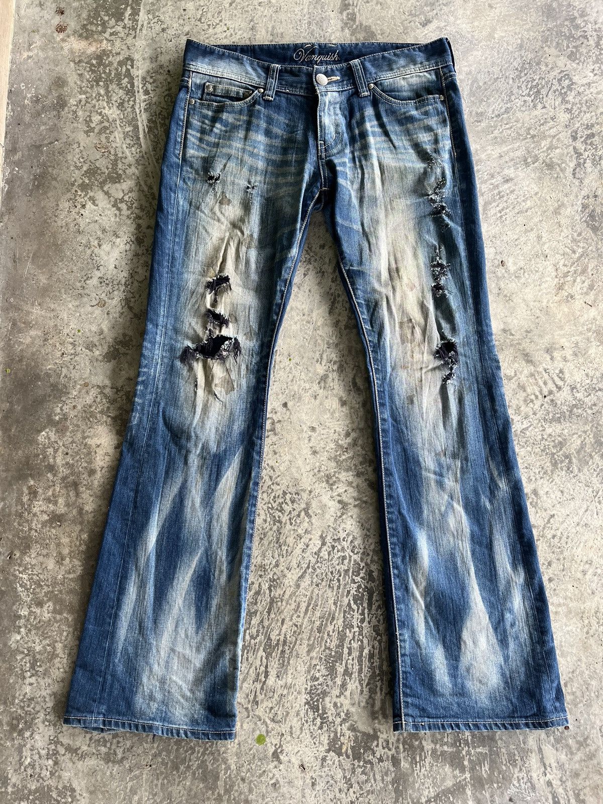 If Six Was Nine × Japanese Brand × Vanquish Flare Vanquish Denim Tornado Mart Inspired Size US 33 - 3 Thumbnail