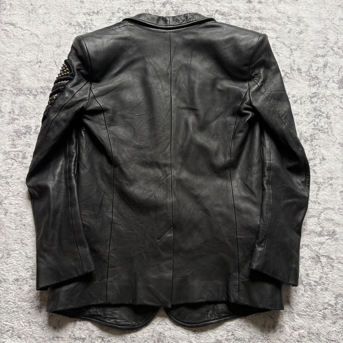 Balmain Balmain SS10 Military Patch Leather Blazer Jacket | Size 38 Size 38R - 10 Thumbnail