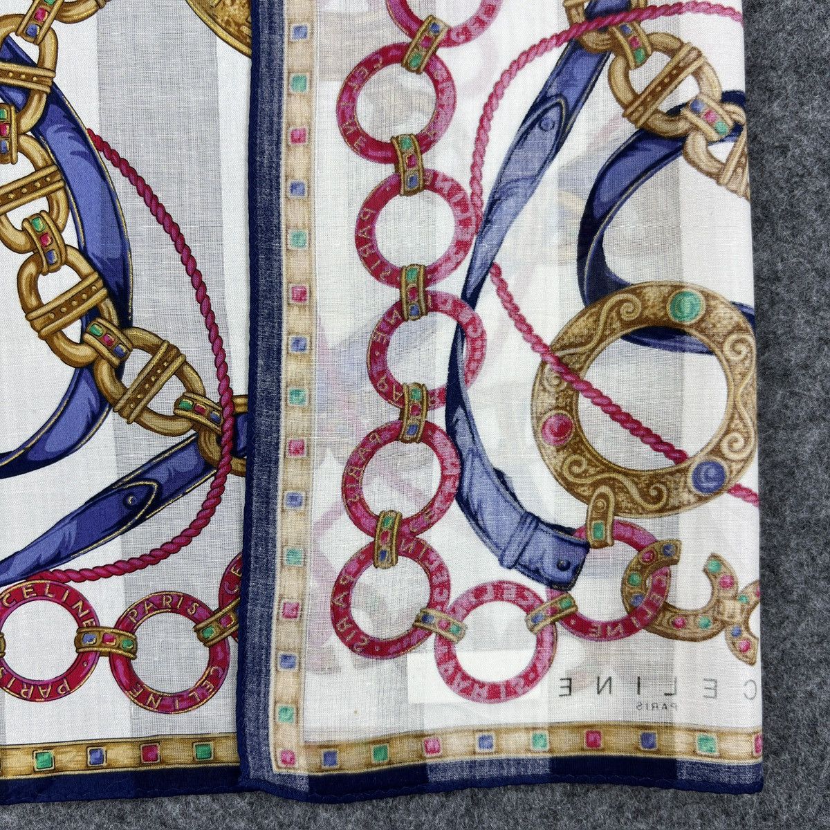 Celine × Vintage Handkerchief # E011 # Bandana # Neckerchief Size ONE SIZE - 5 Thumbnail