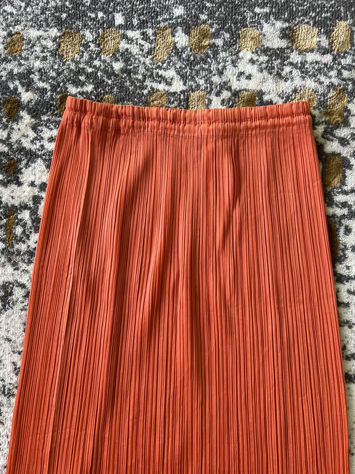 Pleats Please Issey Miyake Vintage Pleats Please Issey Miyake orange skirt Size 22" - 7 Thumbnail