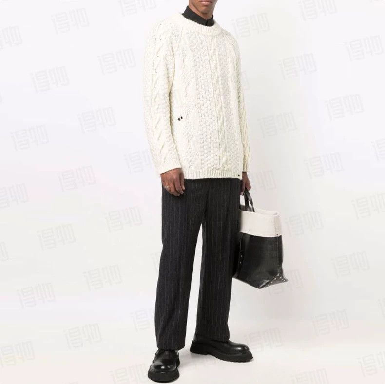 Maison Margiela Maison Margiela Multicolored pure sheep wool men's pullover Size US S / EU 44-46 / 1 - 2 Thumbnail