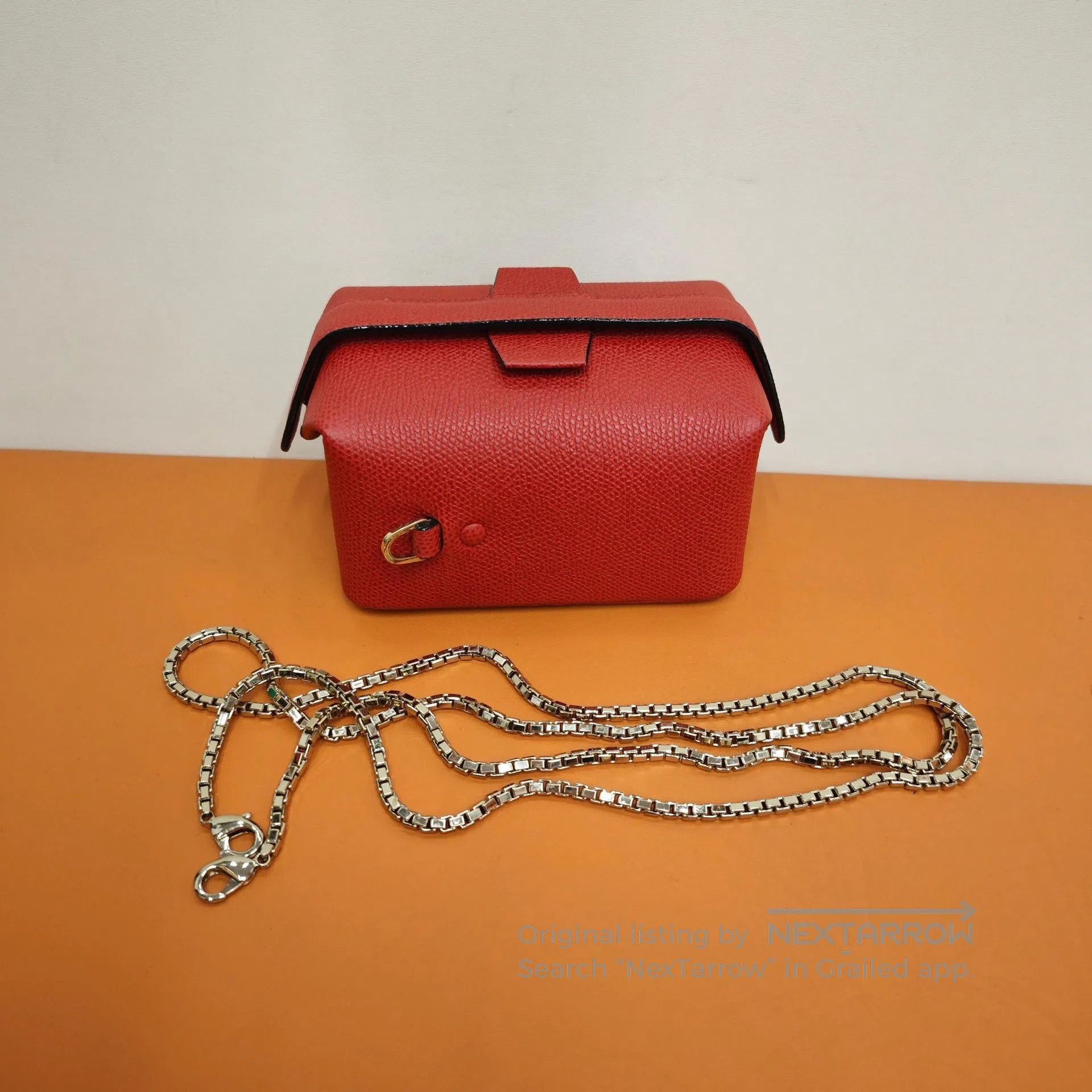 Valextra Valextra Tric Trac Red Crossbody Chain Bag. Size ONE SIZE - 8 Thumbnail