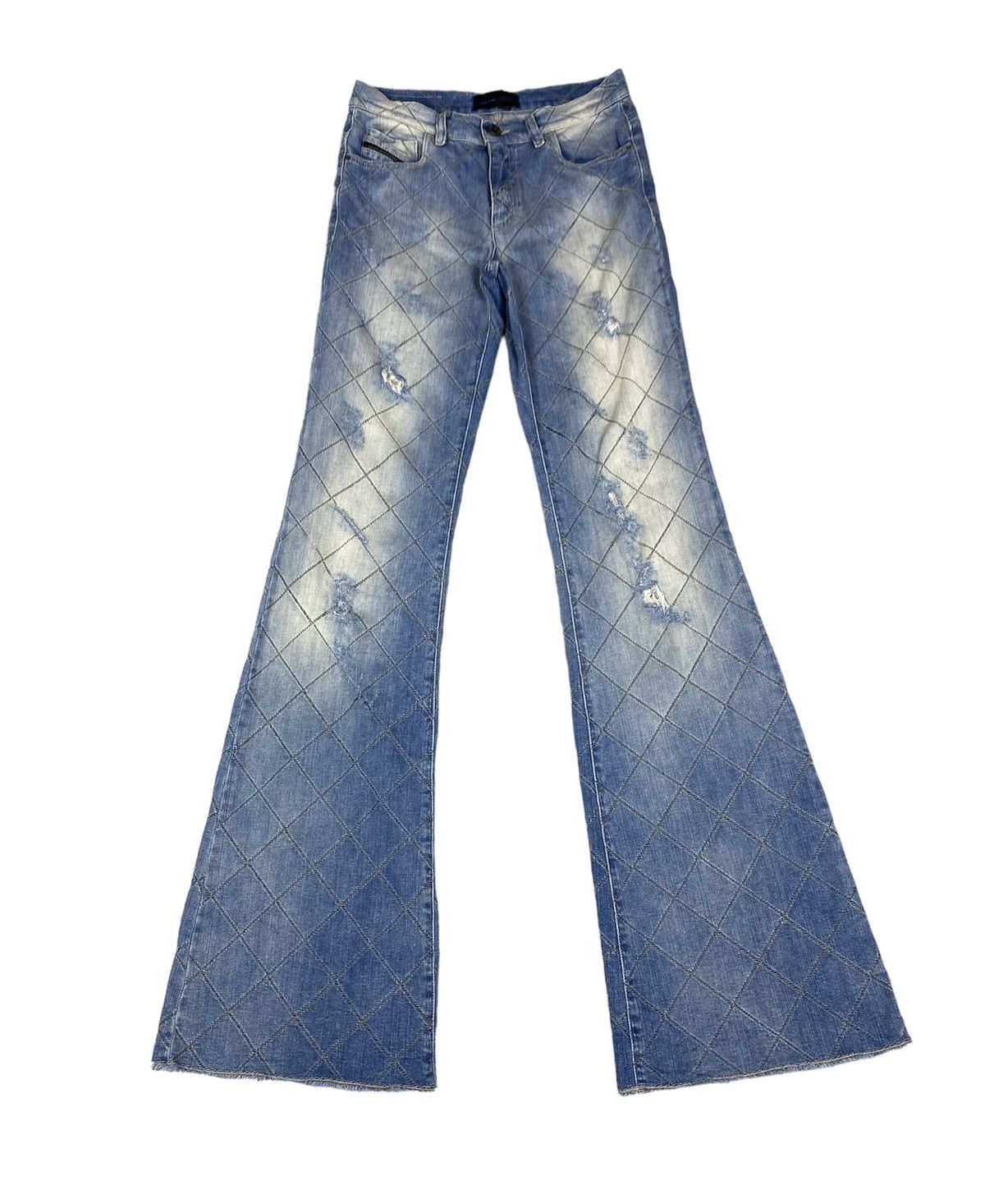 Diesel Diesel Black Gold Flared Distressed Jeans. S0122 Size 26" / US 2 / IT 38 - 1 Thumbnail