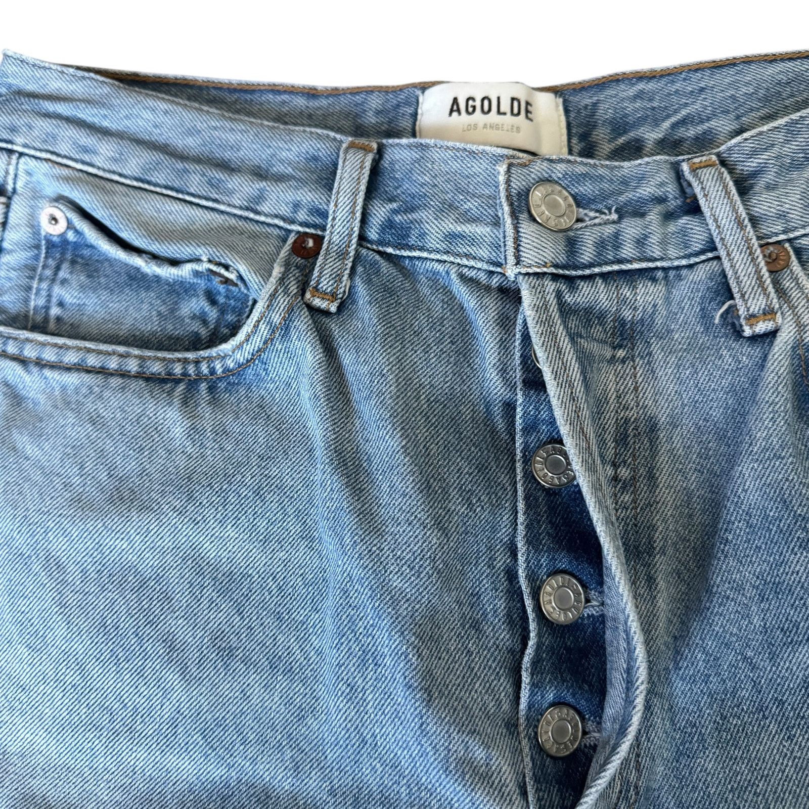 Agolde AGOLDE Riley High Rise Straight Crop Jean Dimension Wash Size 28" / US 6 / IT 42 - 5 Thumbnail
