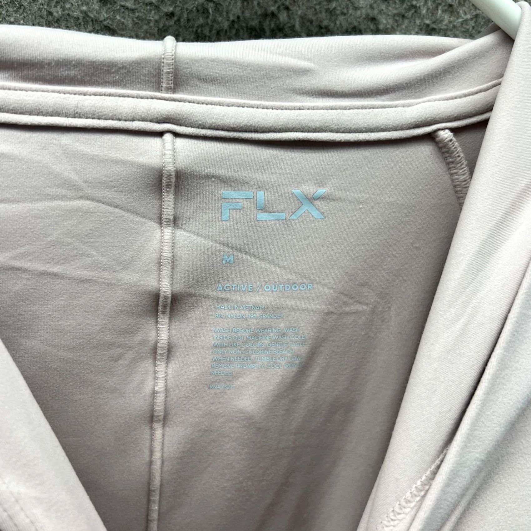 Vintage FLX Hoodie Womens Medium Pastel Pink Cropped Active Nylon Lightweight Sweatshirt Size M / US 6-8 / IT 42-44 - 3 Thumbnail